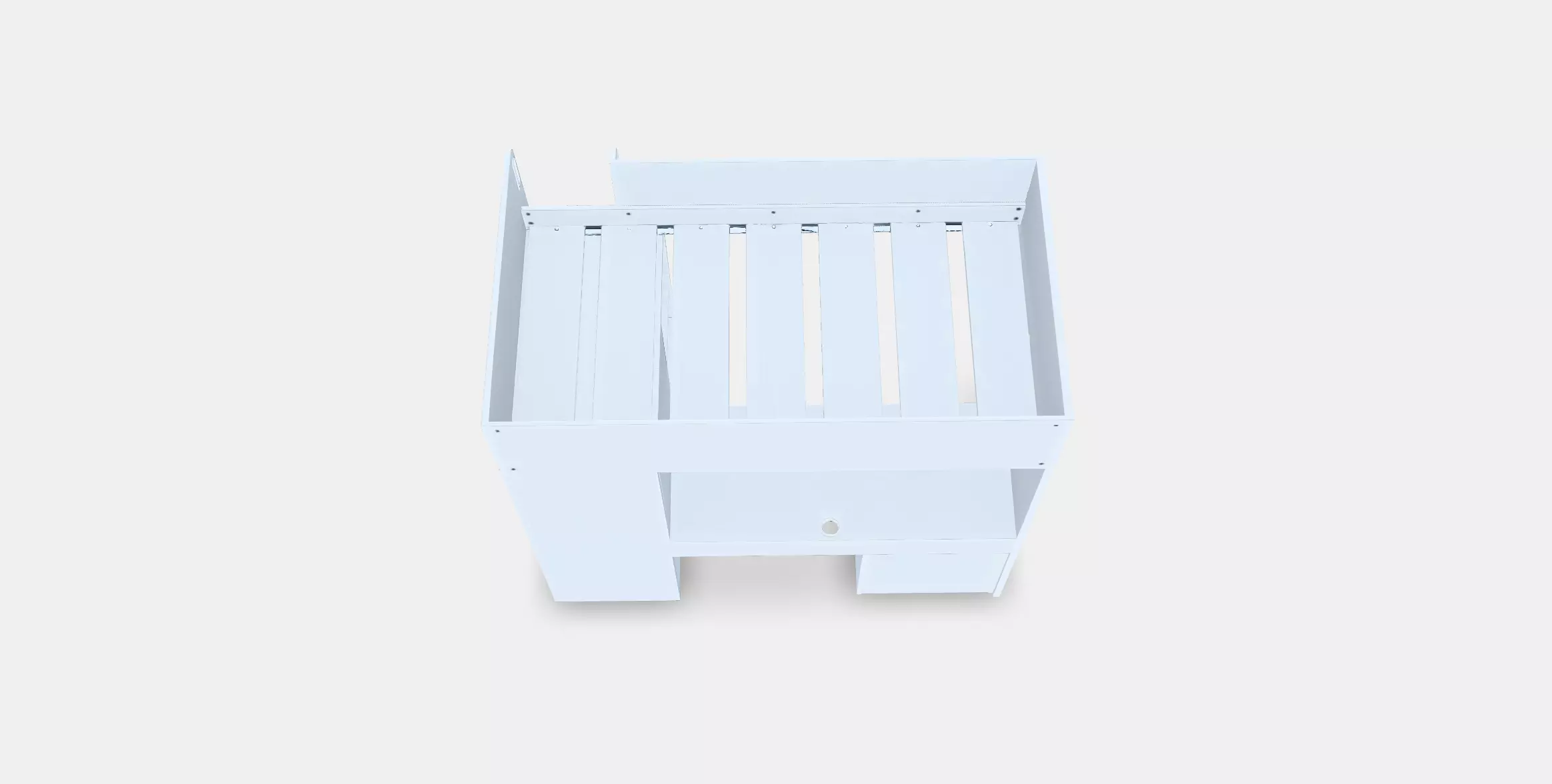 SMASTAD bunk bed - workstation - storage Low-poly 3D model_0