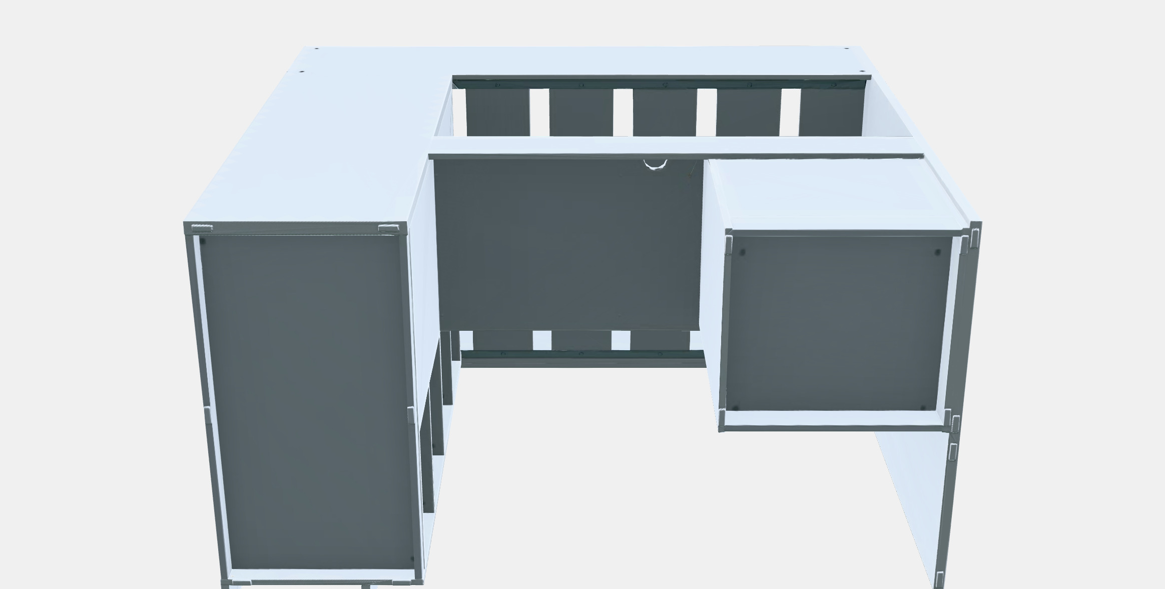 SMASTAD bunk bed - workstation - storage Low-poly 3D model_10