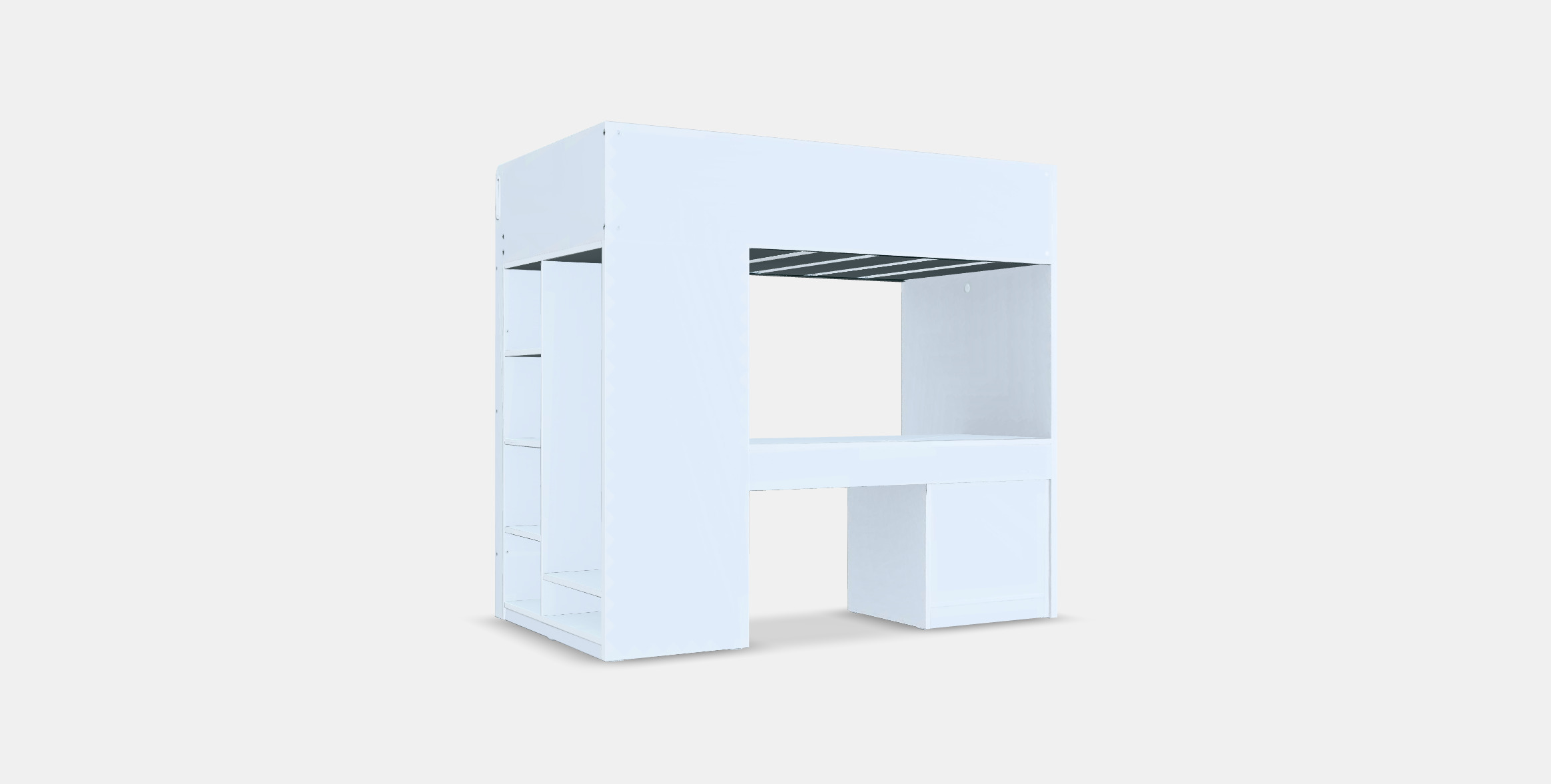 SMASTAD bunk bed - workstation - storage Low-poly 3D model_16