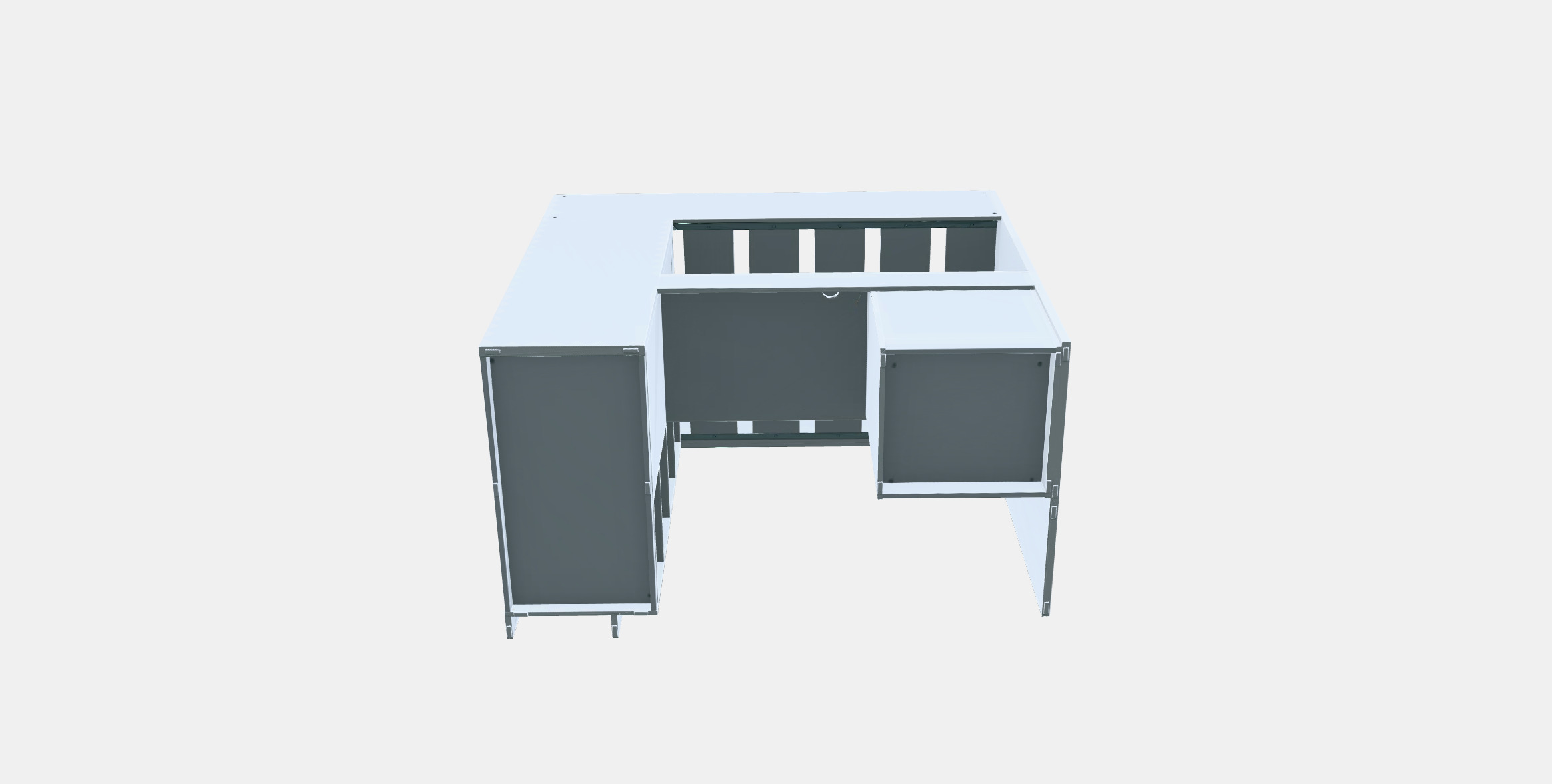 SMASTAD bunk bed - workstation - storage Low-poly 3D model_6