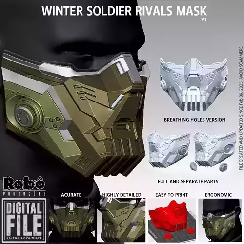 Marvel Rivals Winter Soldier Bucky Mask