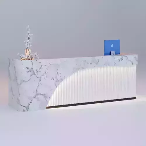 Reception Desk 4 Low-poly 3D model