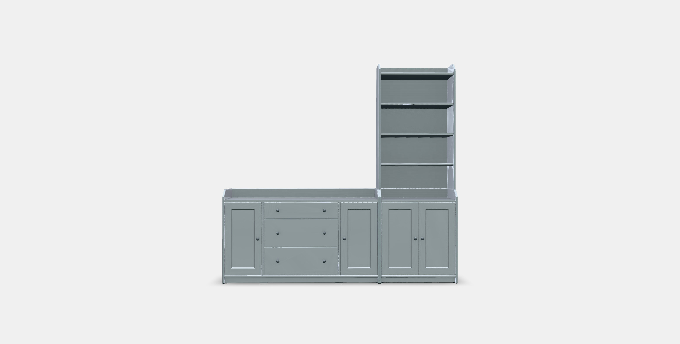 HAUGA storage combi Low-poly 3D model_9