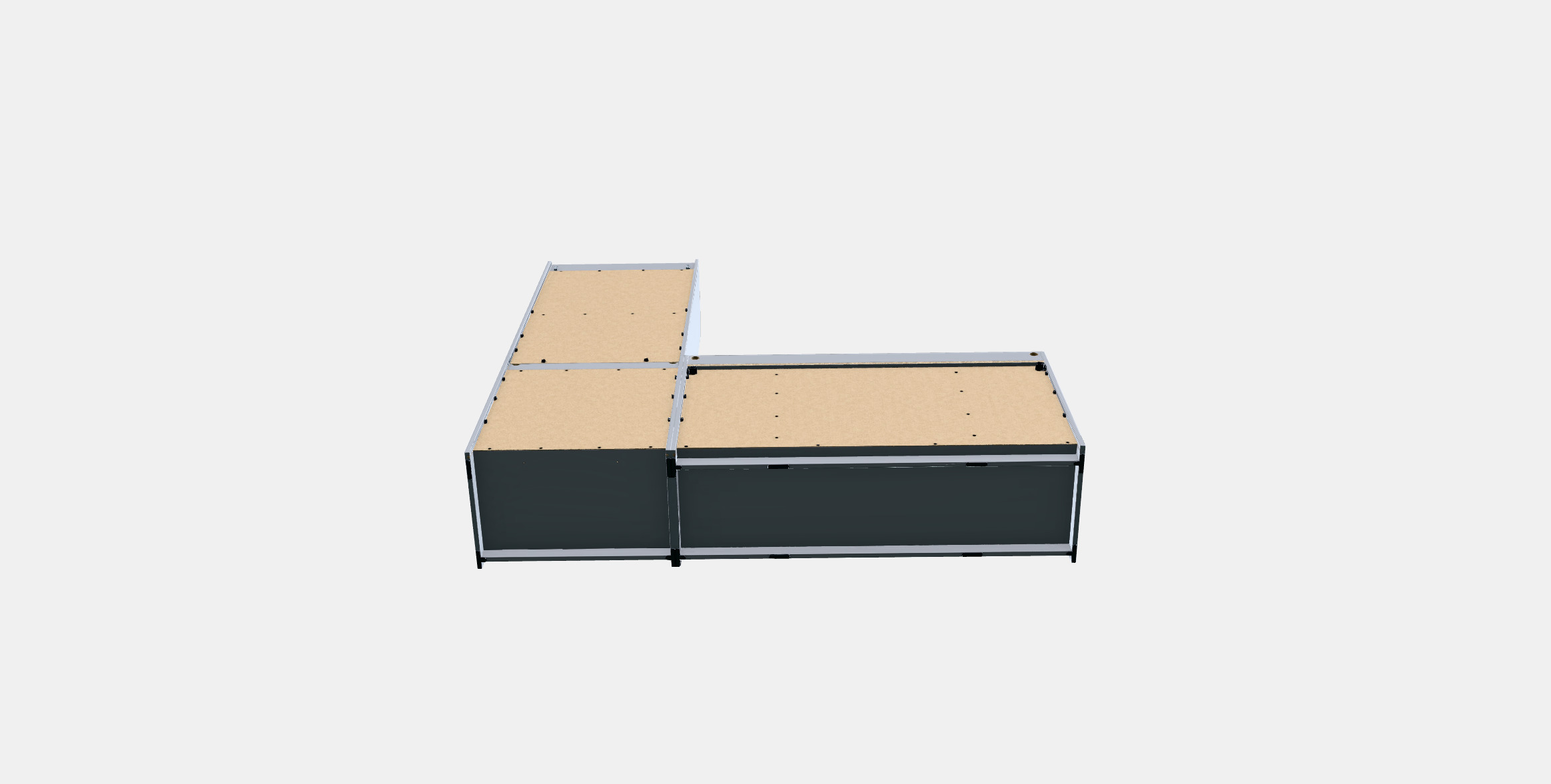 HAUGA storage combi Low-poly 3D model_4