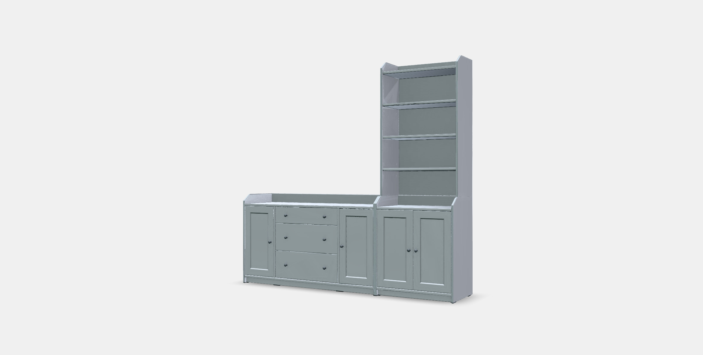 HAUGA storage combi Low-poly 3D model_11