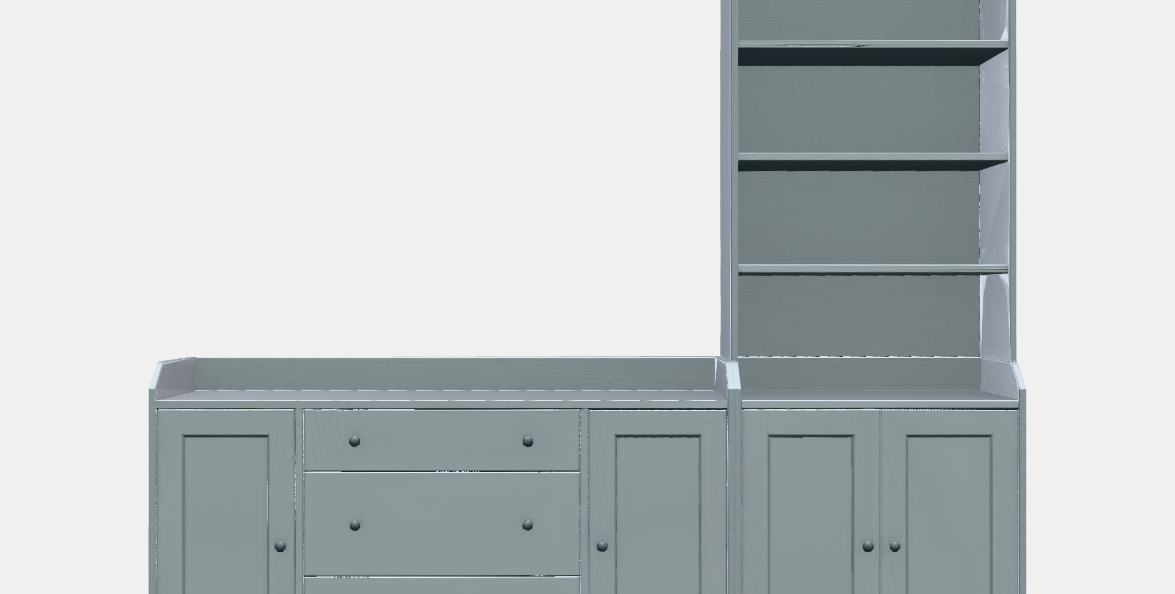 HAUGA storage combi Low-poly 3D model_12