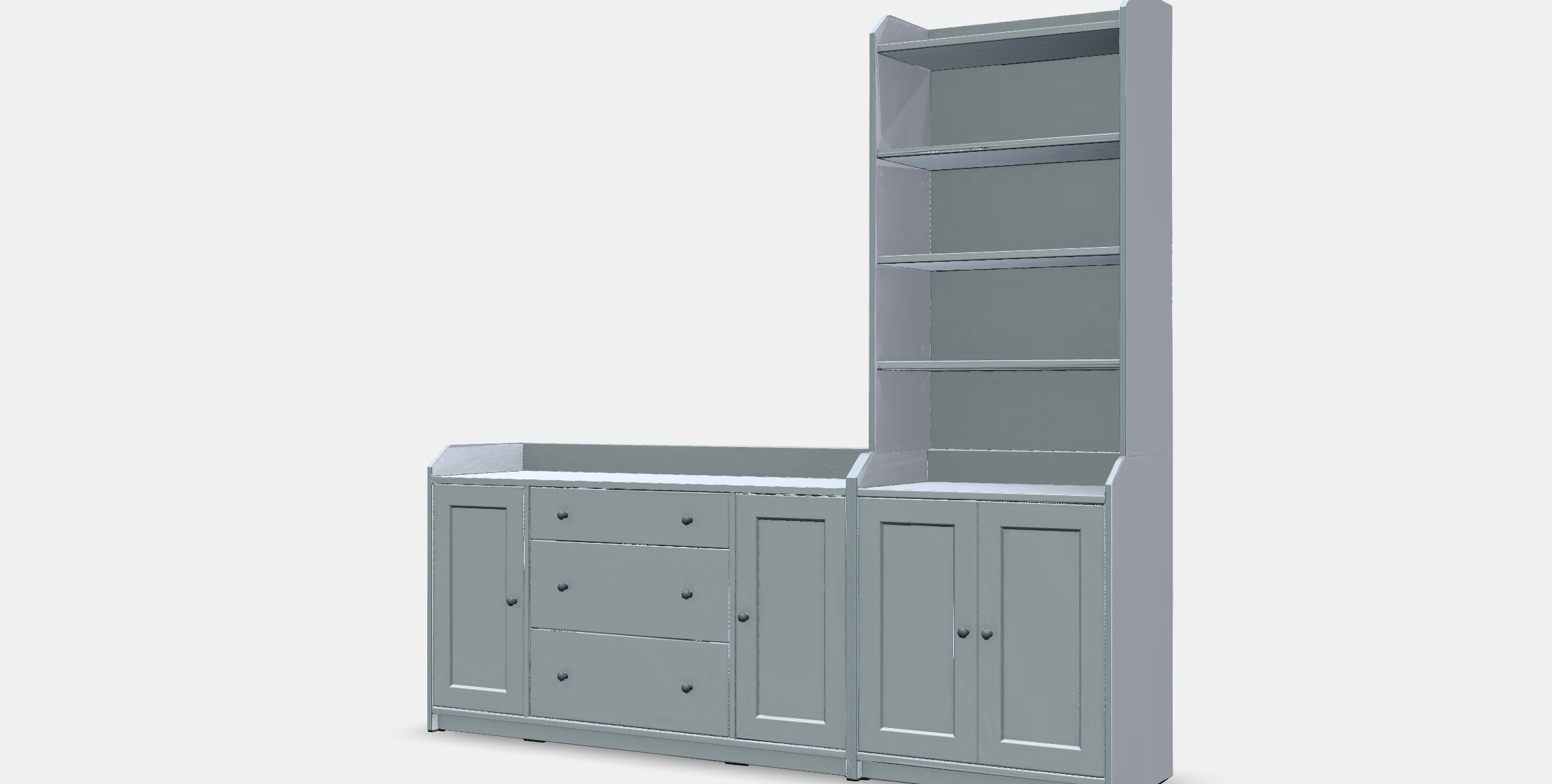 HAUGA storage combi Low-poly 3D model_16