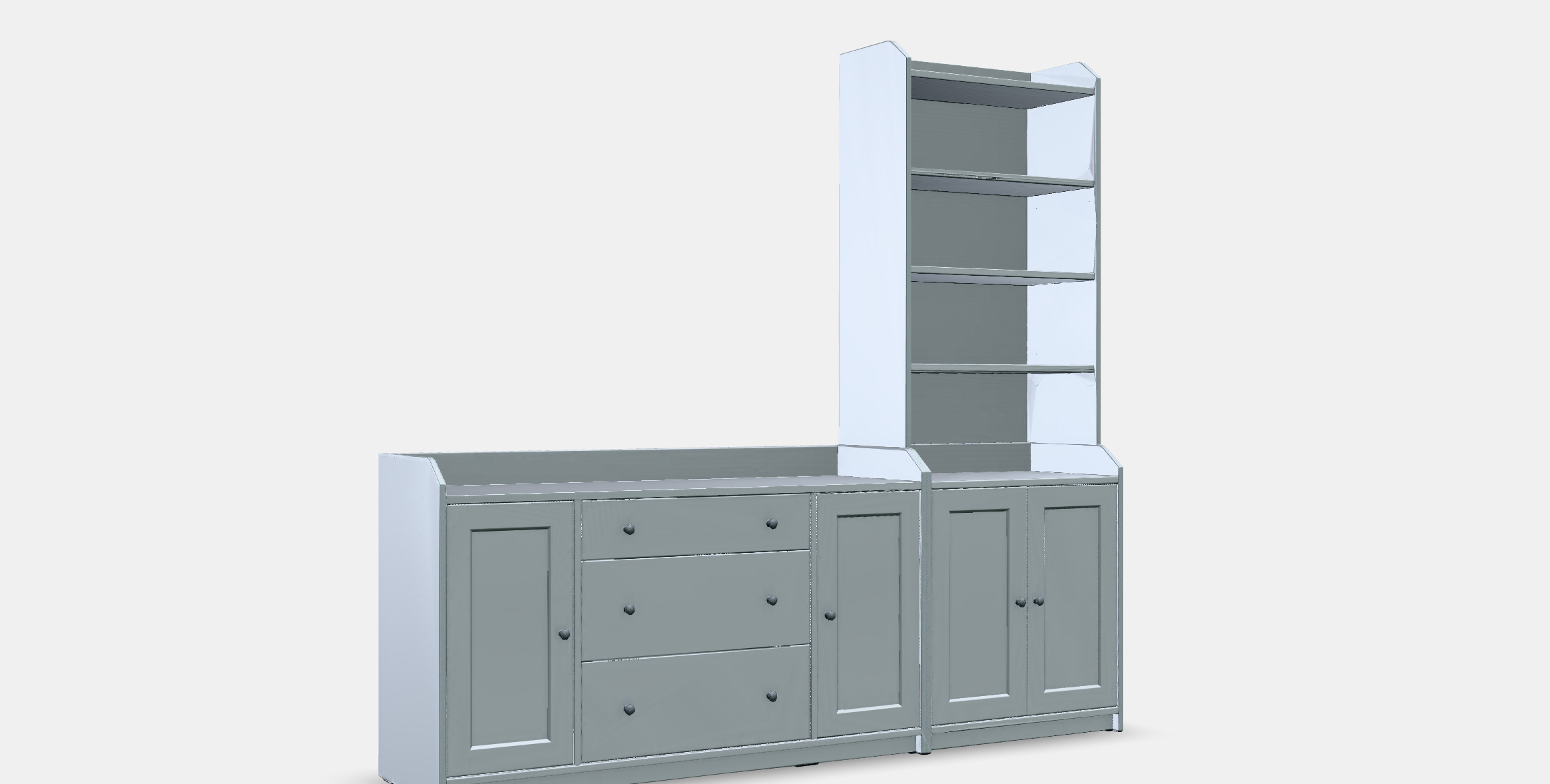 HAUGA storage combi Low-poly 3D model_10