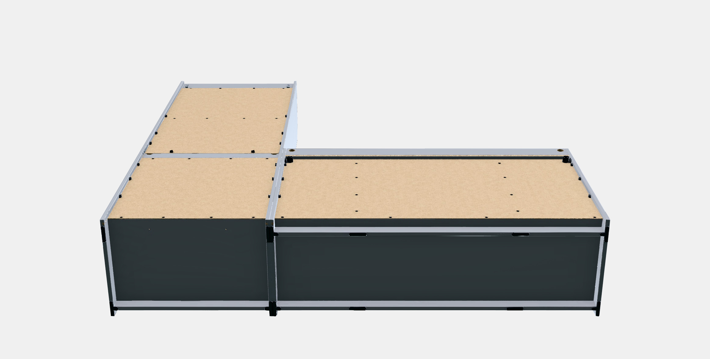 HAUGA storage combi Low-poly 3D model_7