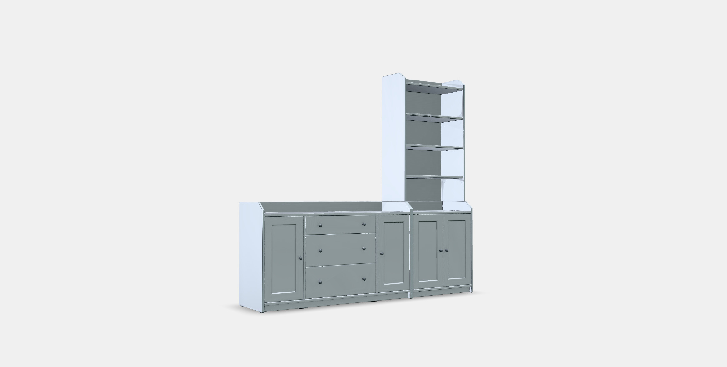 HAUGA storage combi Low-poly 3D model_2