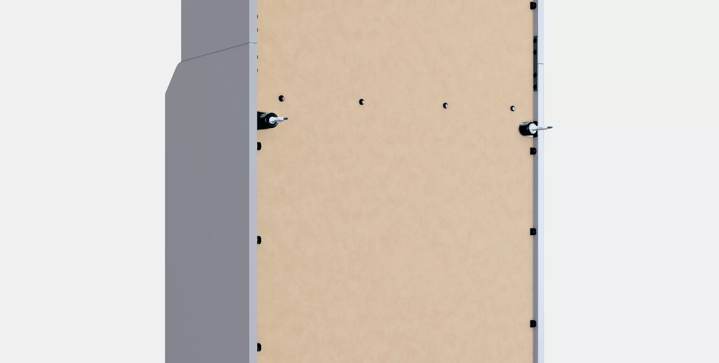 HAUGA chest of drawers with 3 drawers and shelf 3D model_0