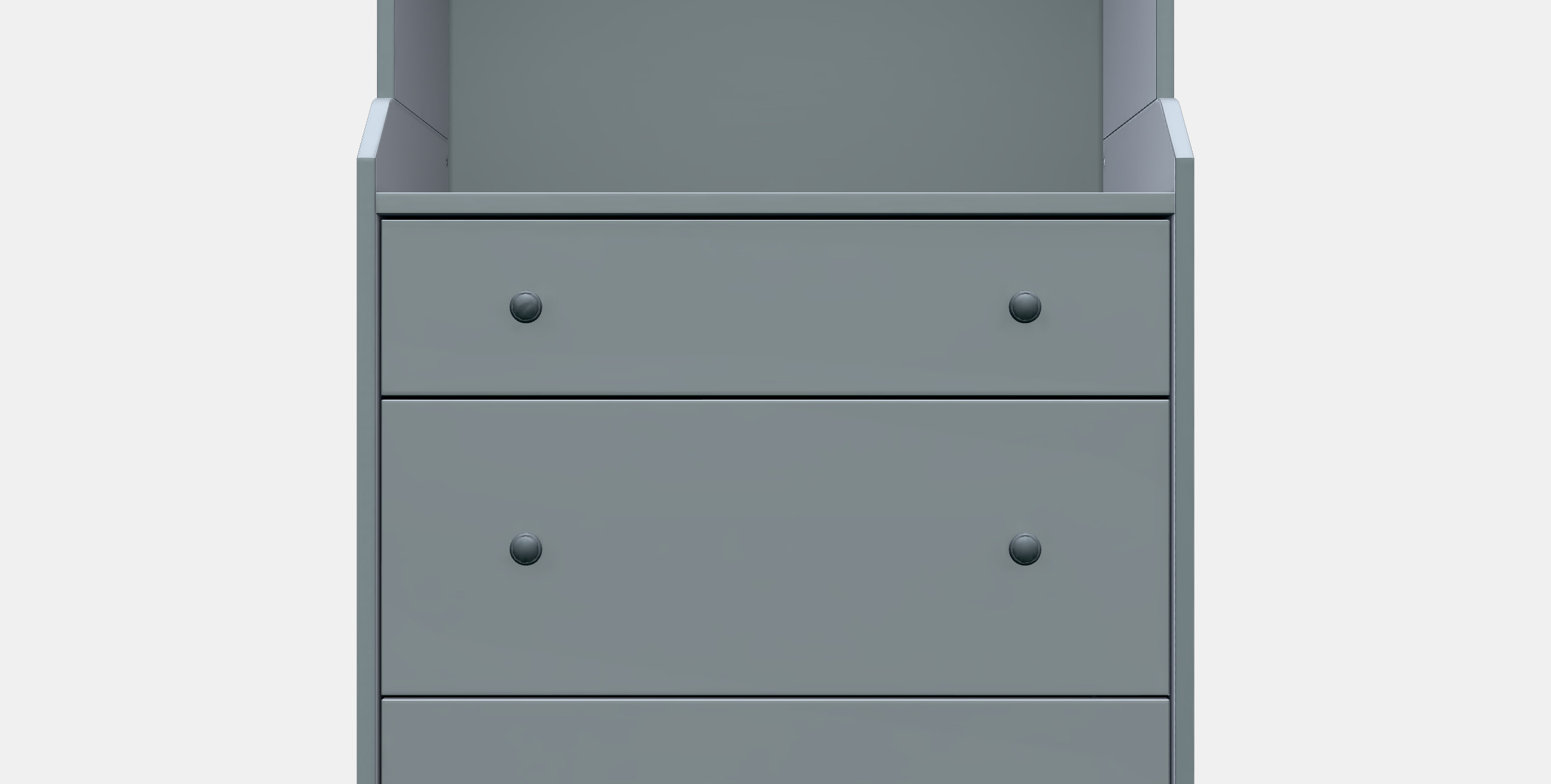 HAUGA chest of drawers with 3 drawers and shelf 3D model_11