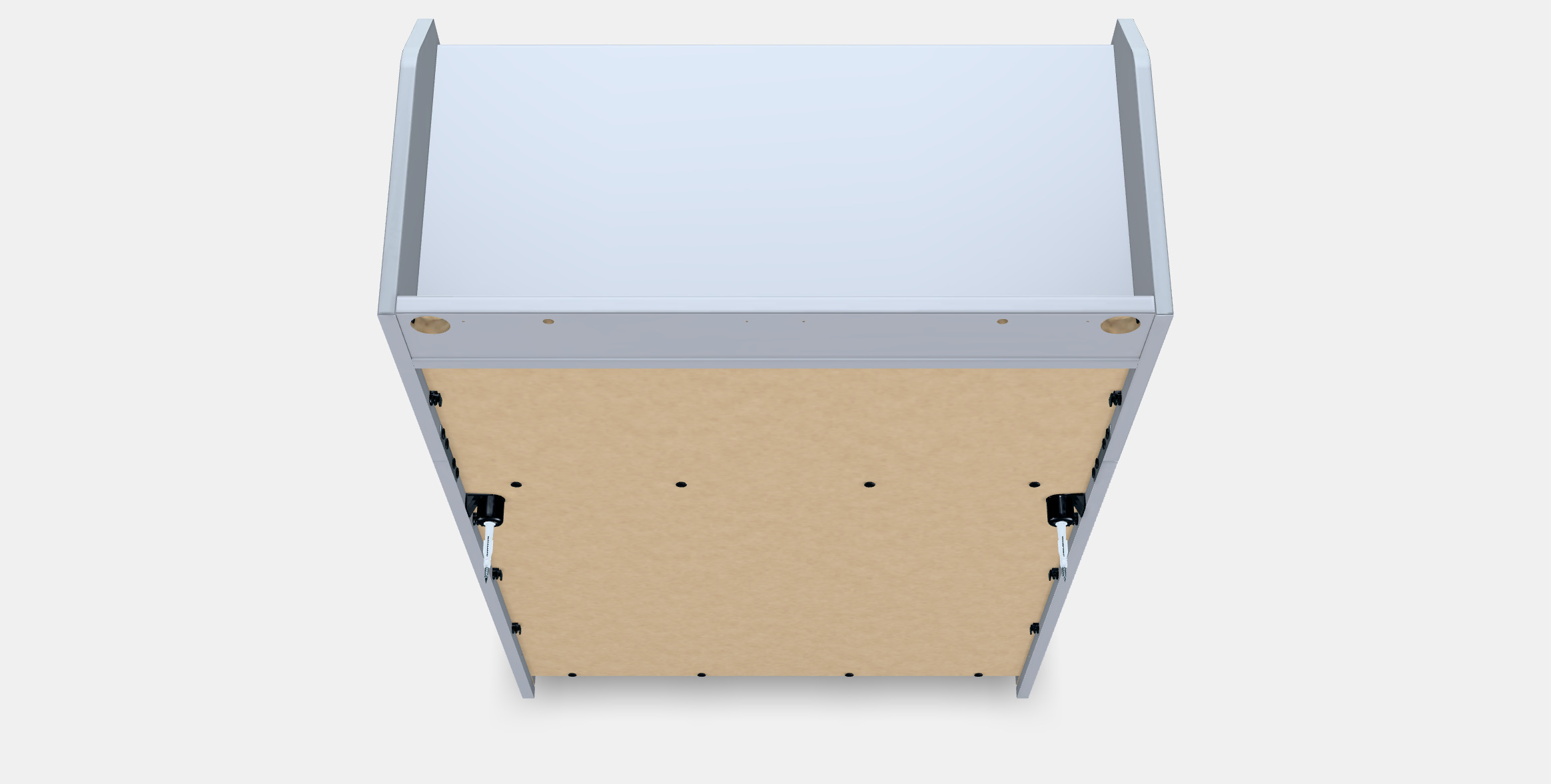 HAUGA chest of drawers with 3 drawers and shelf 3D model_5