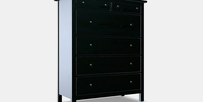 HEMNES chest of drawers with 6 drawers 1 3D model 7