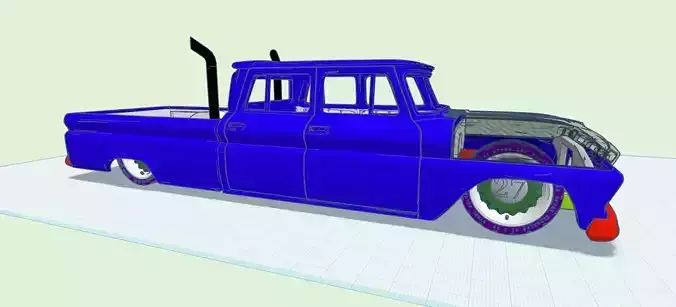 65 Lowered Chevy Truck Add-ons 3D print model