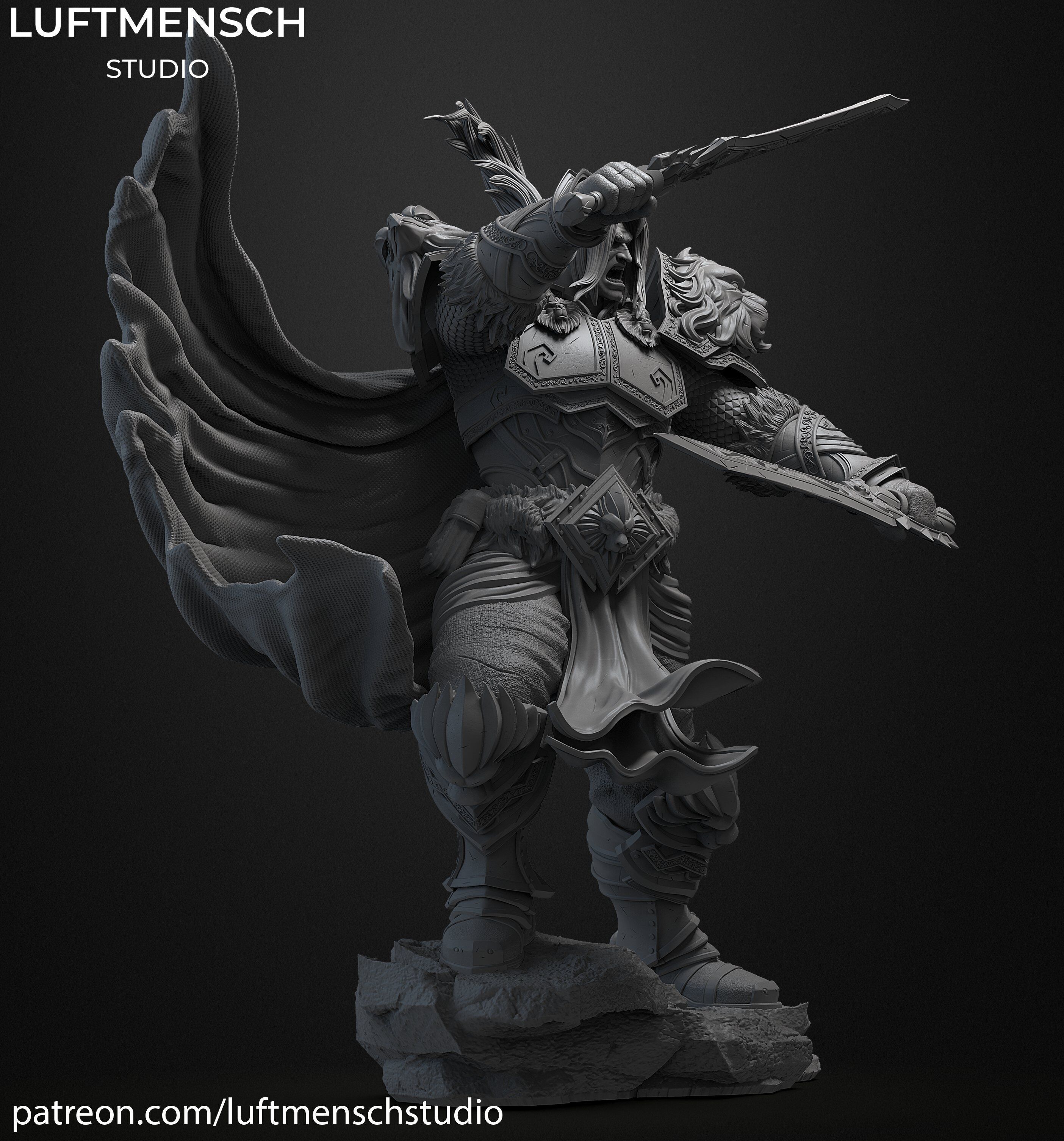 Varian Wrynn 3D print model_5