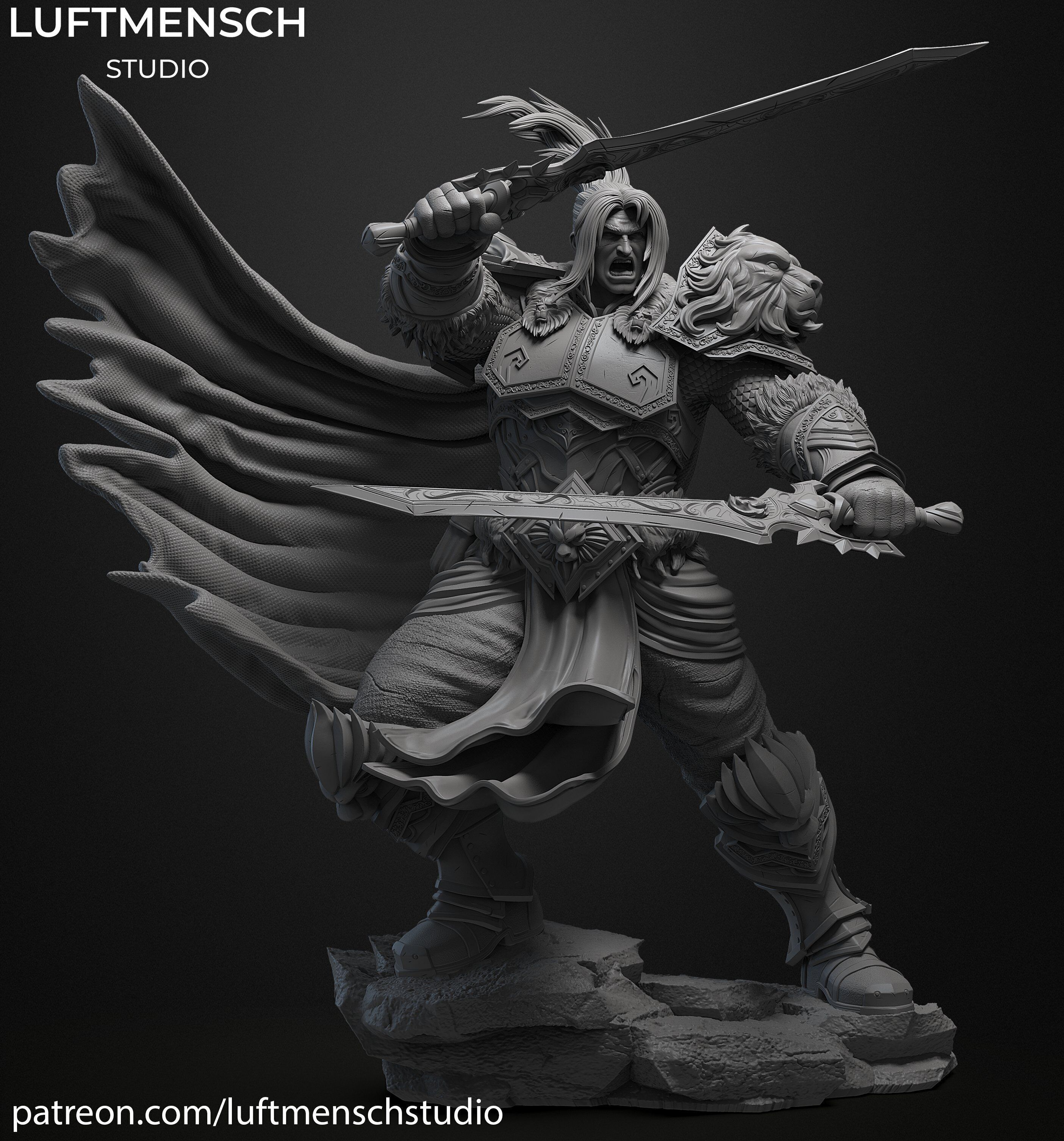 Varian Wrynn 3D print model_7