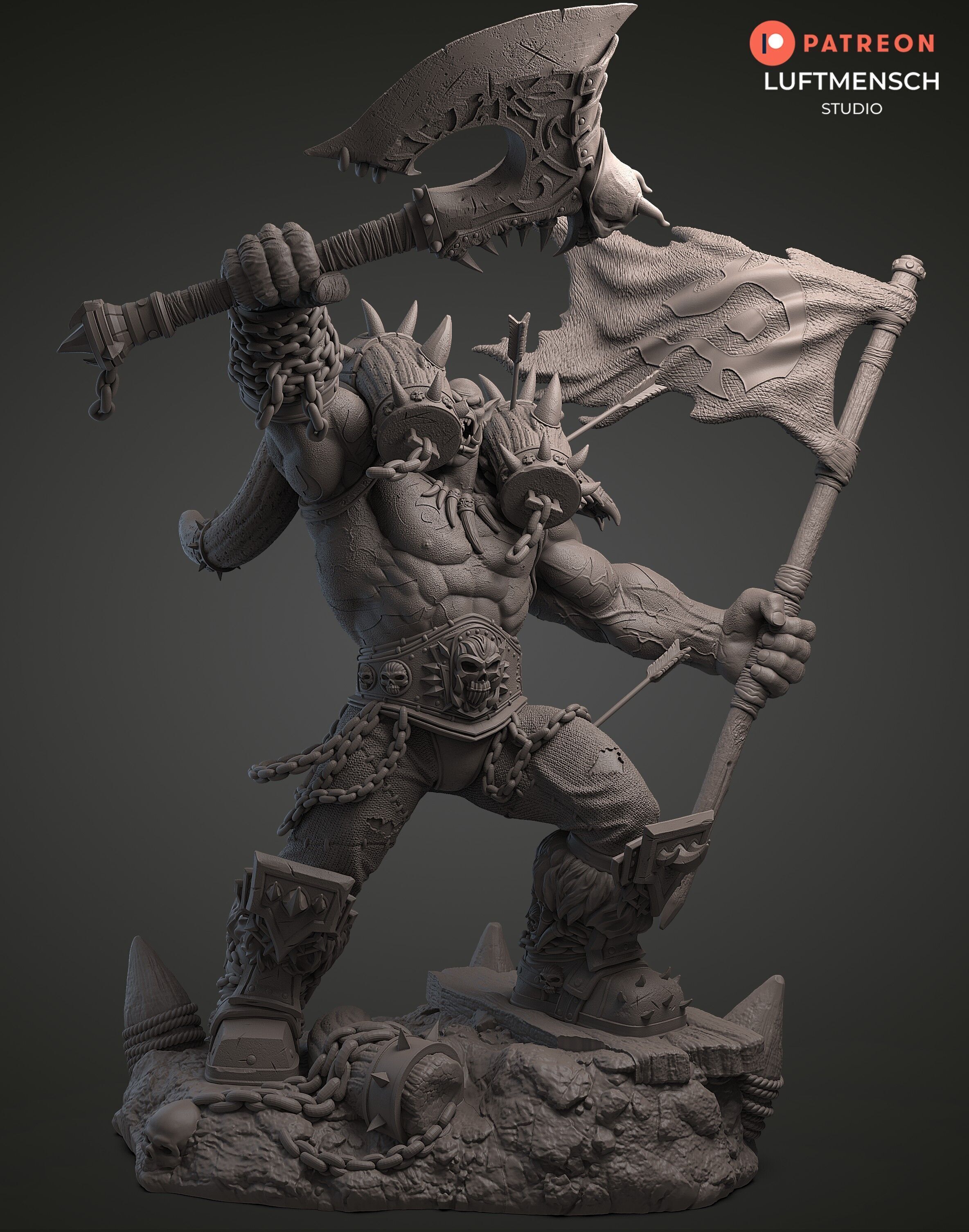 Garrosh Hellscream STL 3D print model_5