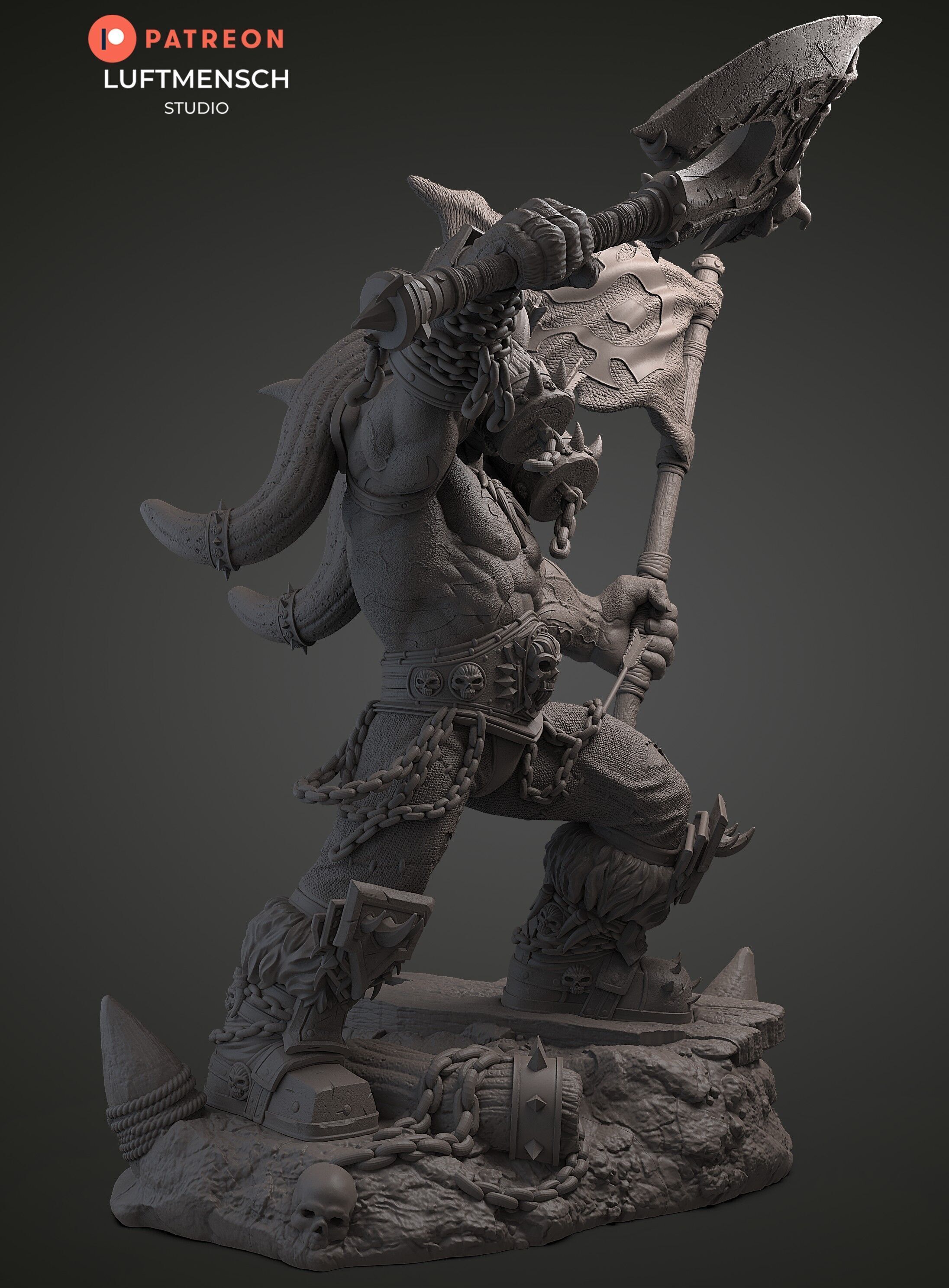 Garrosh Hellscream STL 3D print model_2