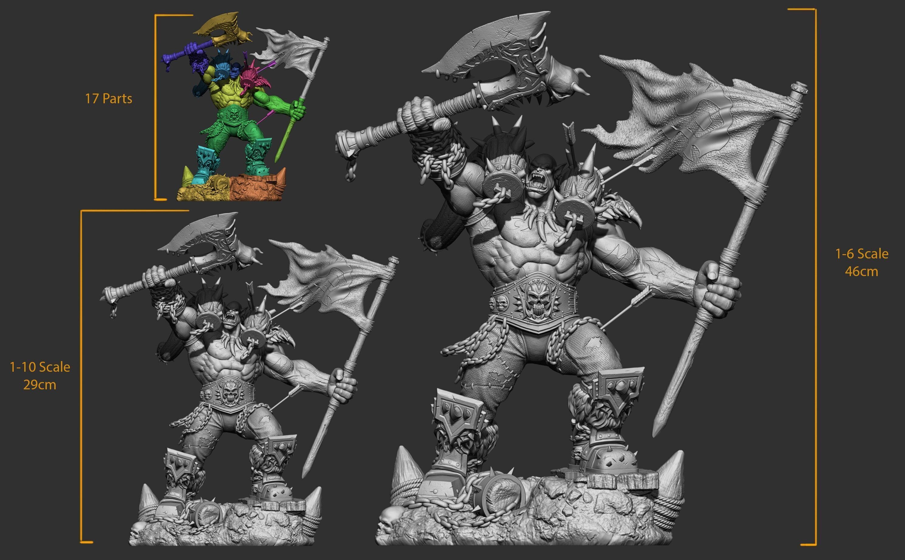 Garrosh Hellscream STL 3D print model_10