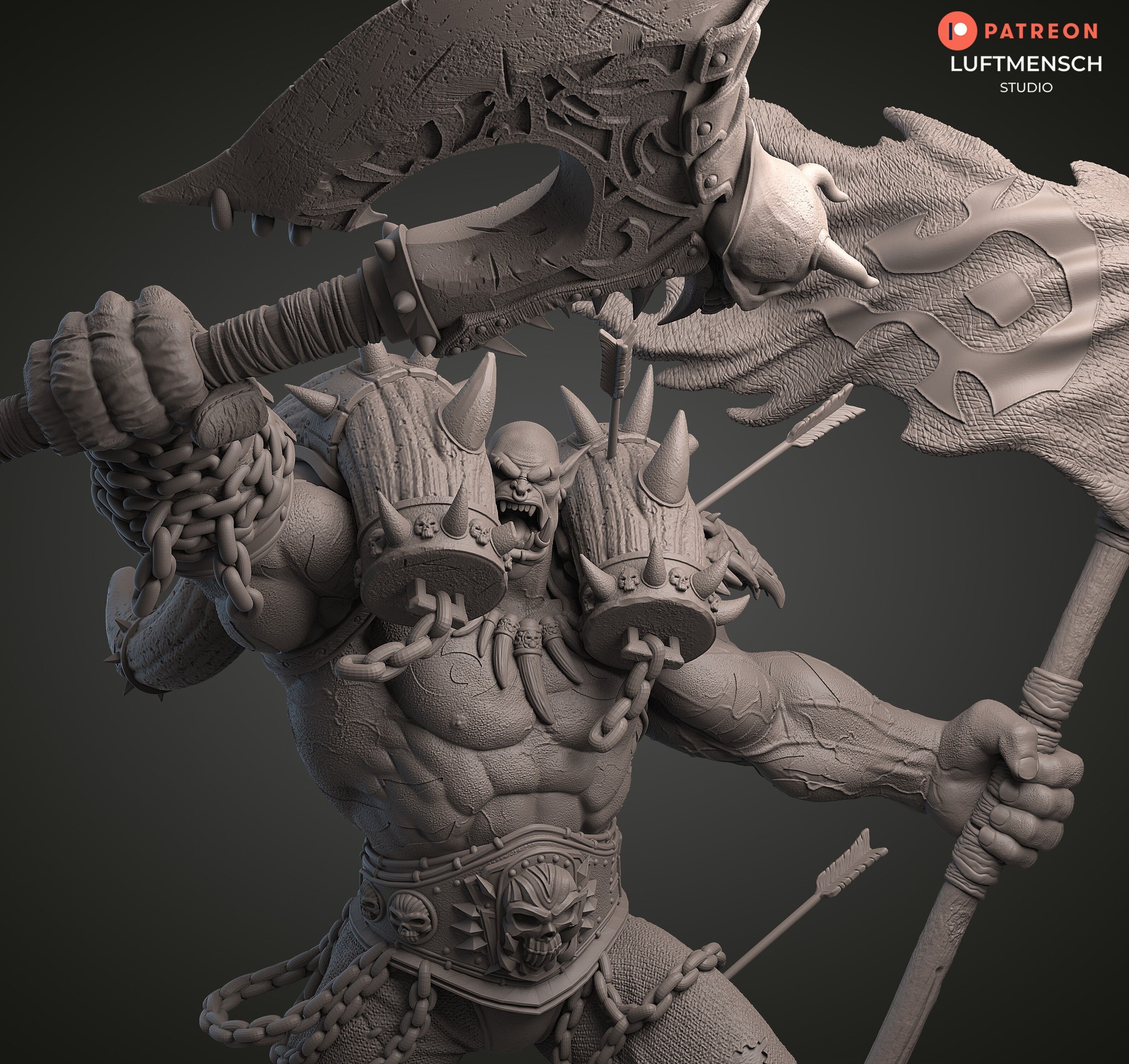 Garrosh Hellscream STL 3D print model_9
