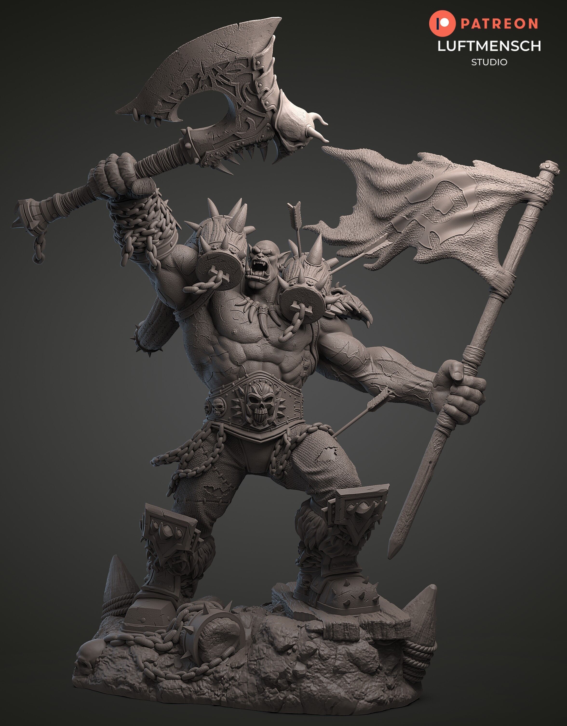 Garrosh Hellscream STL 3D print model_1