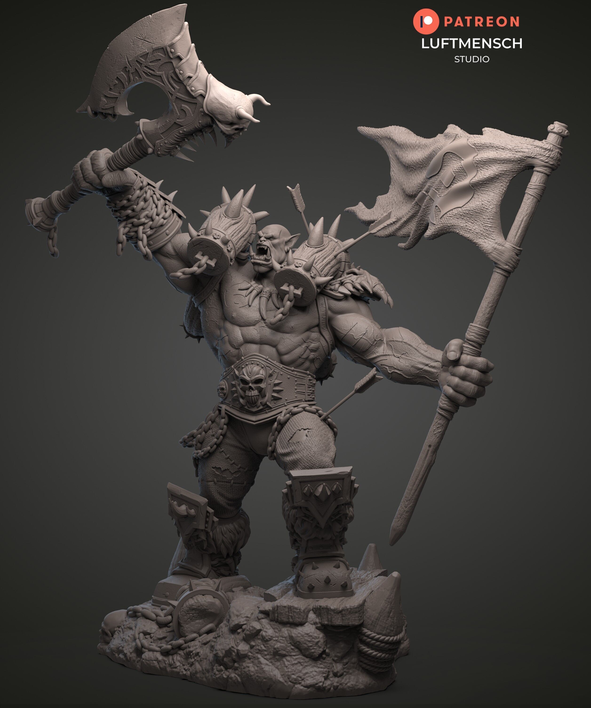 Garrosh Hellscream STL 3D print model_8