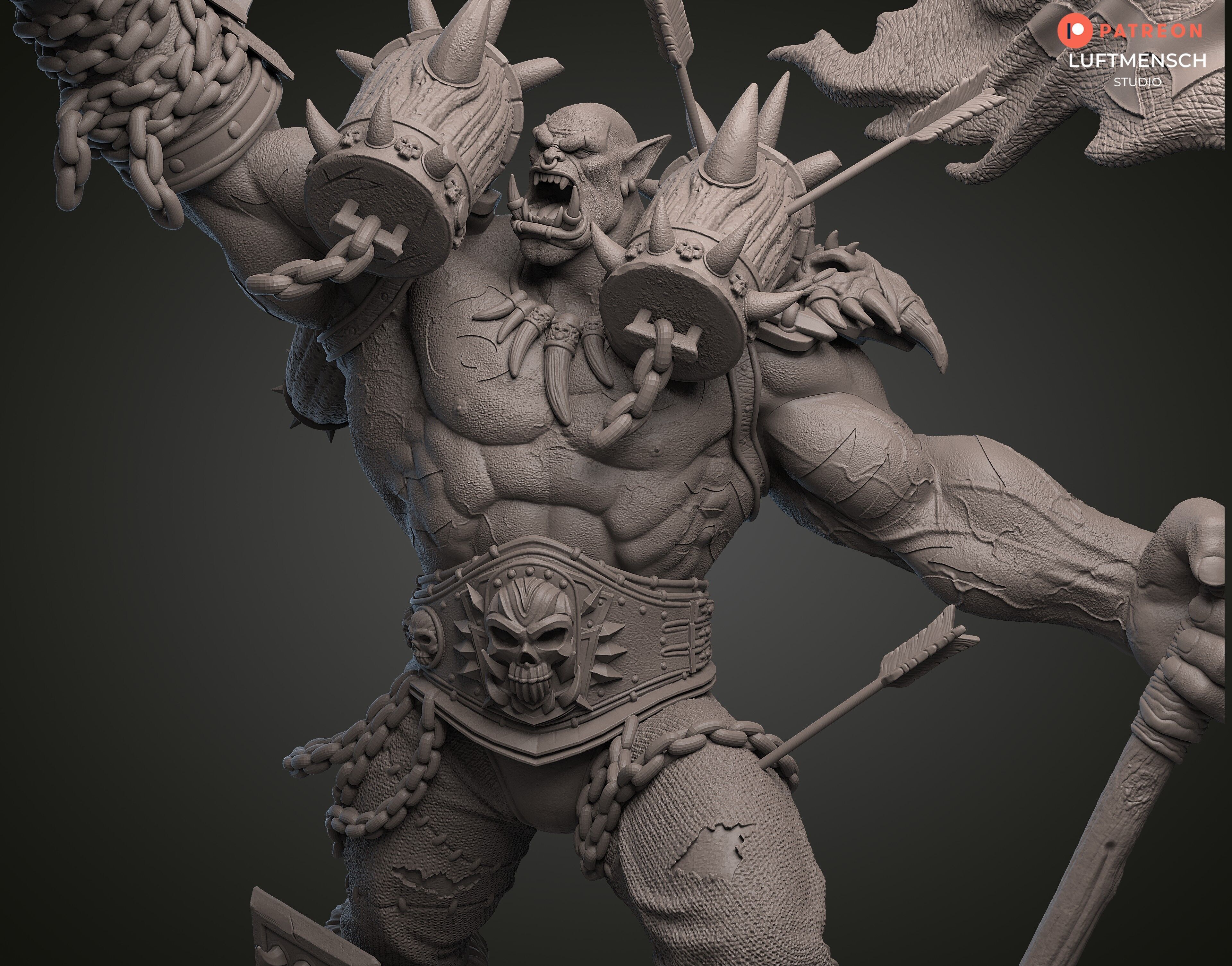 Garrosh Hellscream STL 3D print model_7