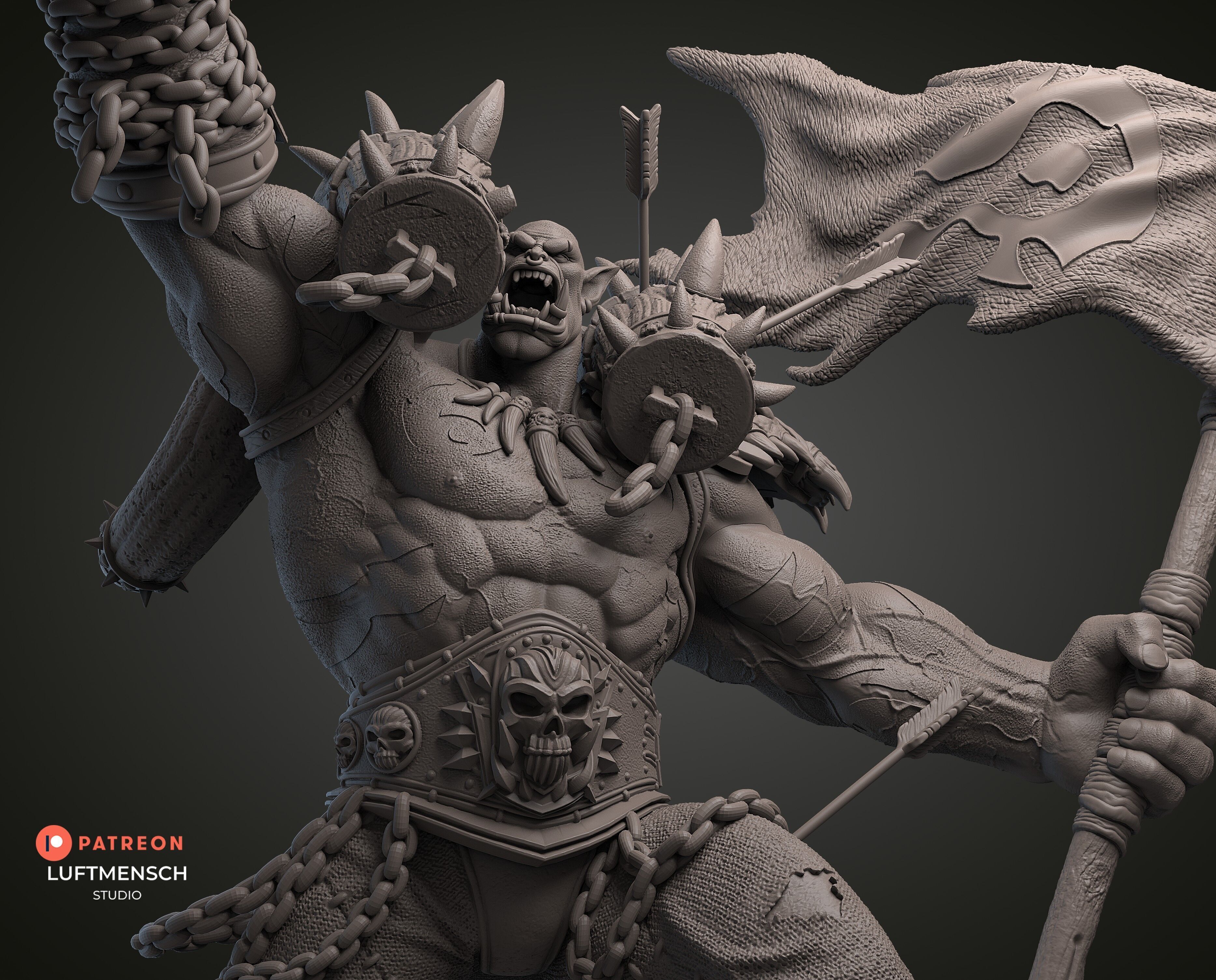 Garrosh Hellscream STL 3D print model_4