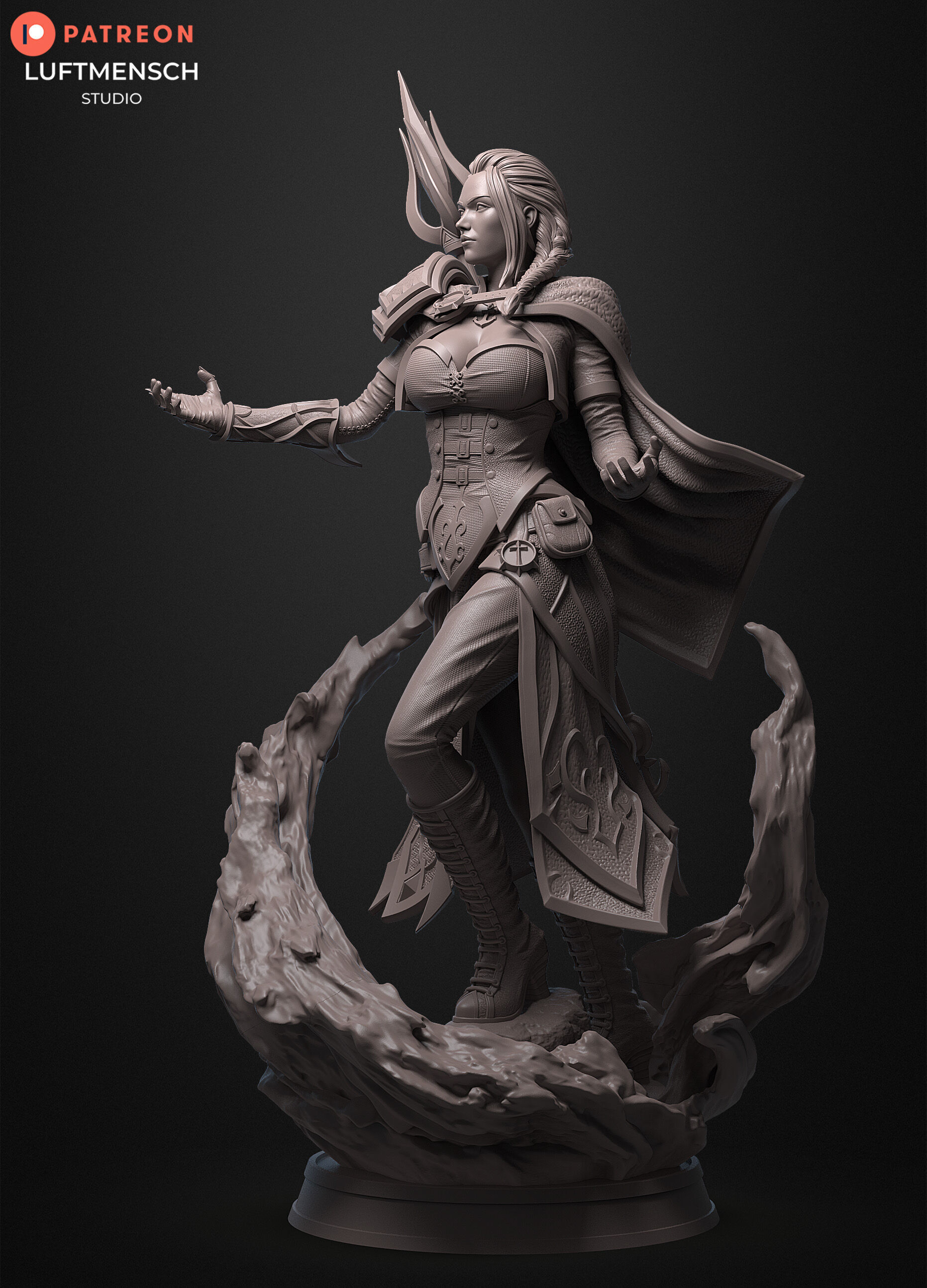 Jaina Proudmoore STL 3D print model_3