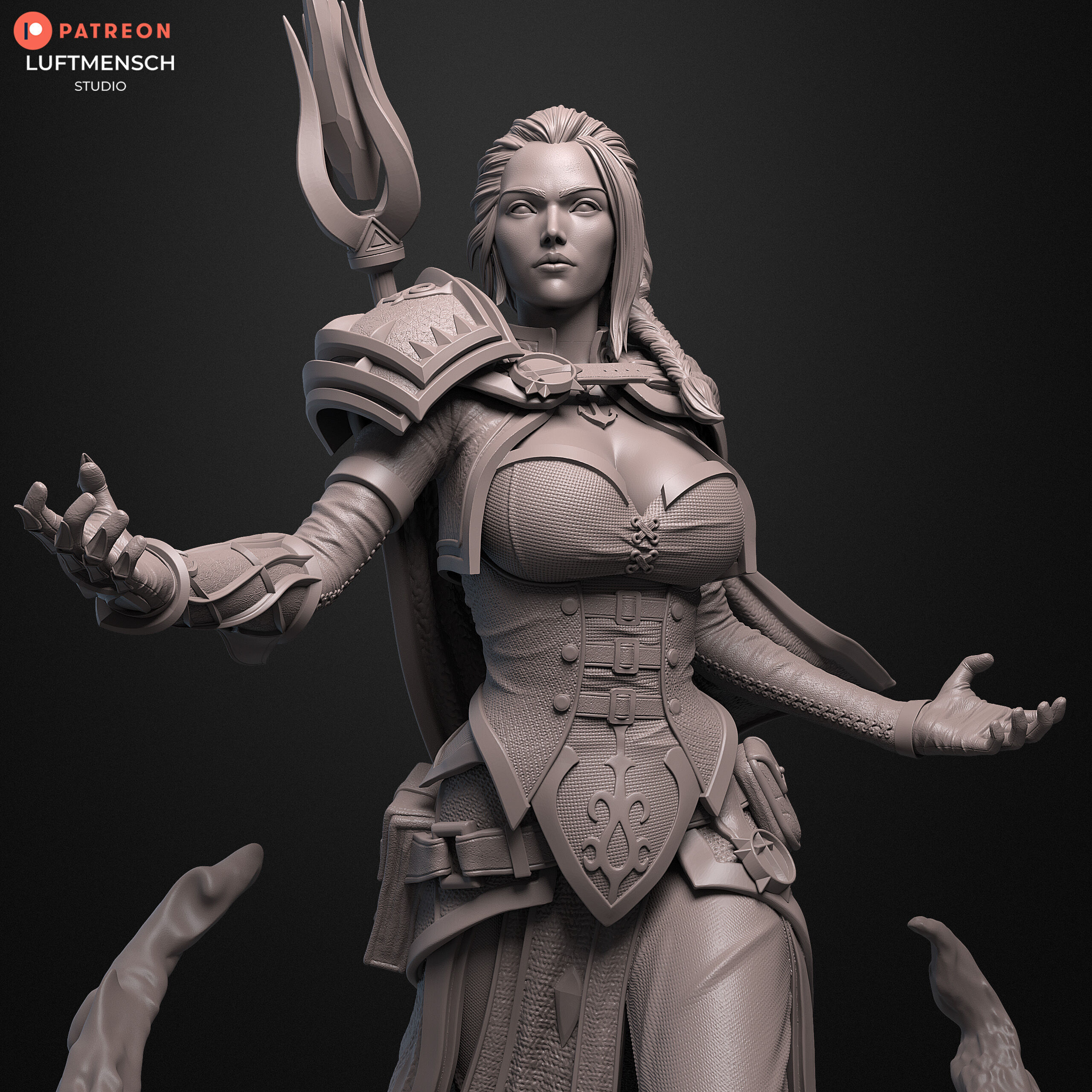 Jaina Proudmoore STL 3D print model_6