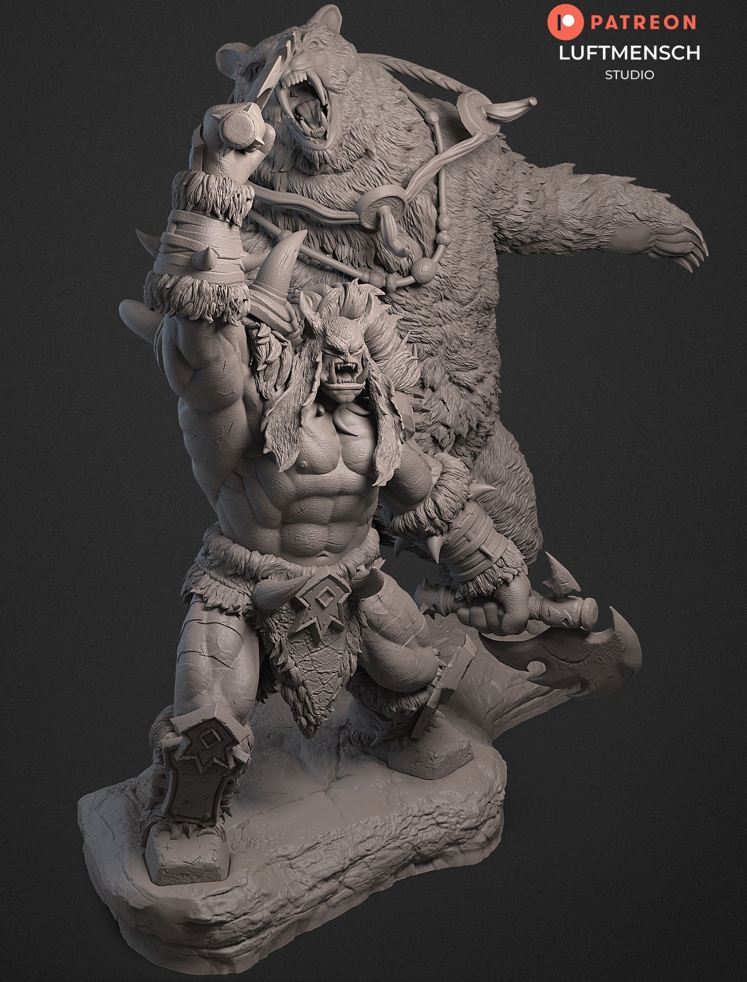 Rexxar and Misha STL 3D print model_4