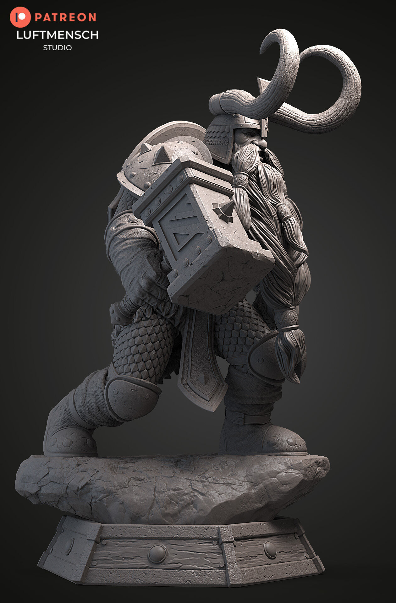 Muradin Bronzebeard STL 3D print model_7