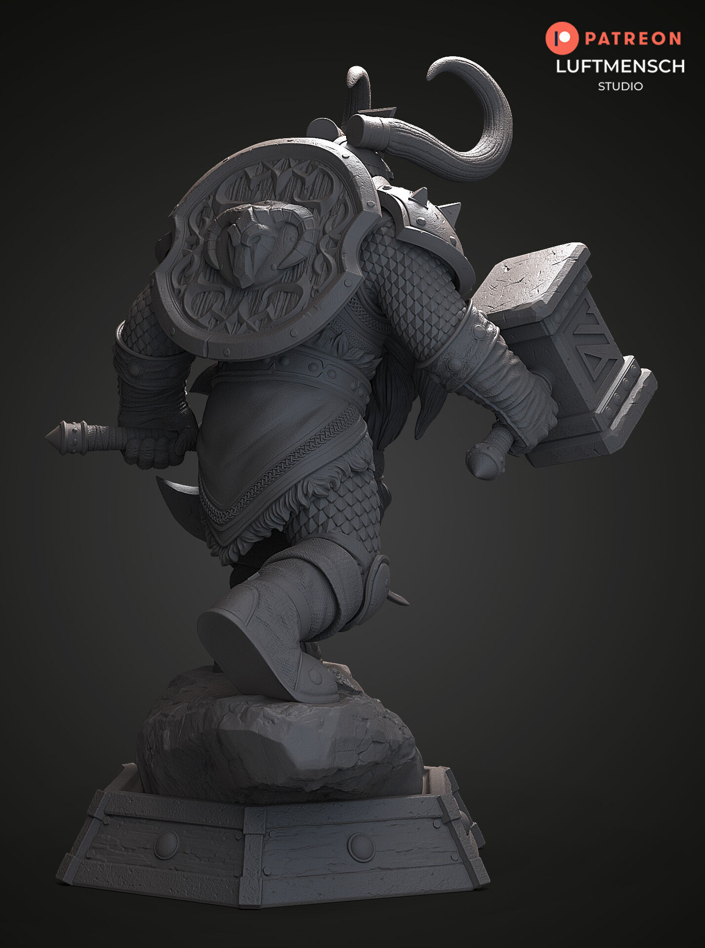 Muradin Bronzebeard STL 3D print model_4