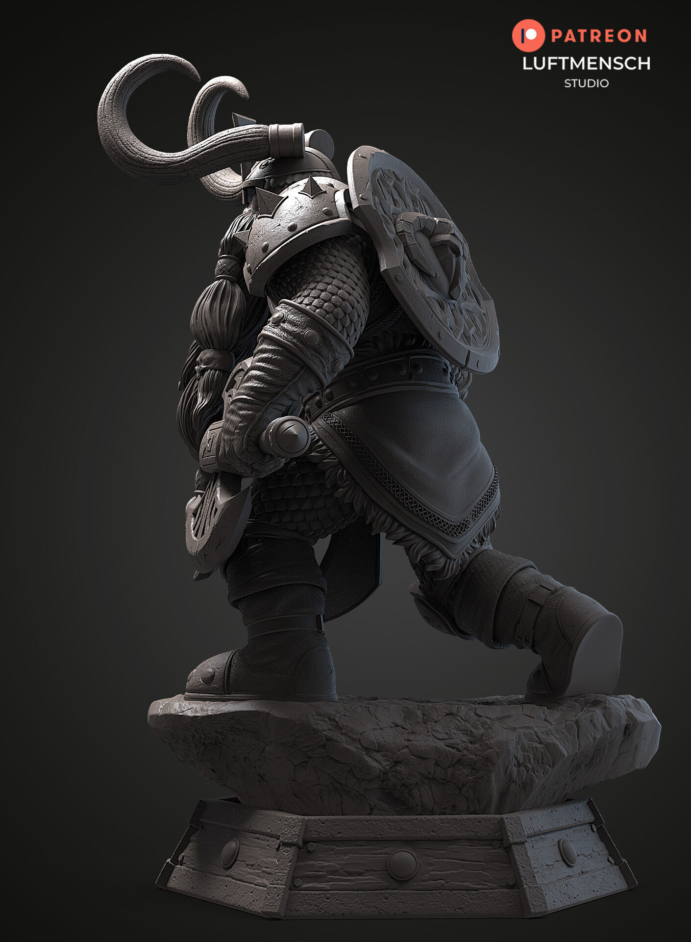Muradin Bronzebeard STL 3D print model_3