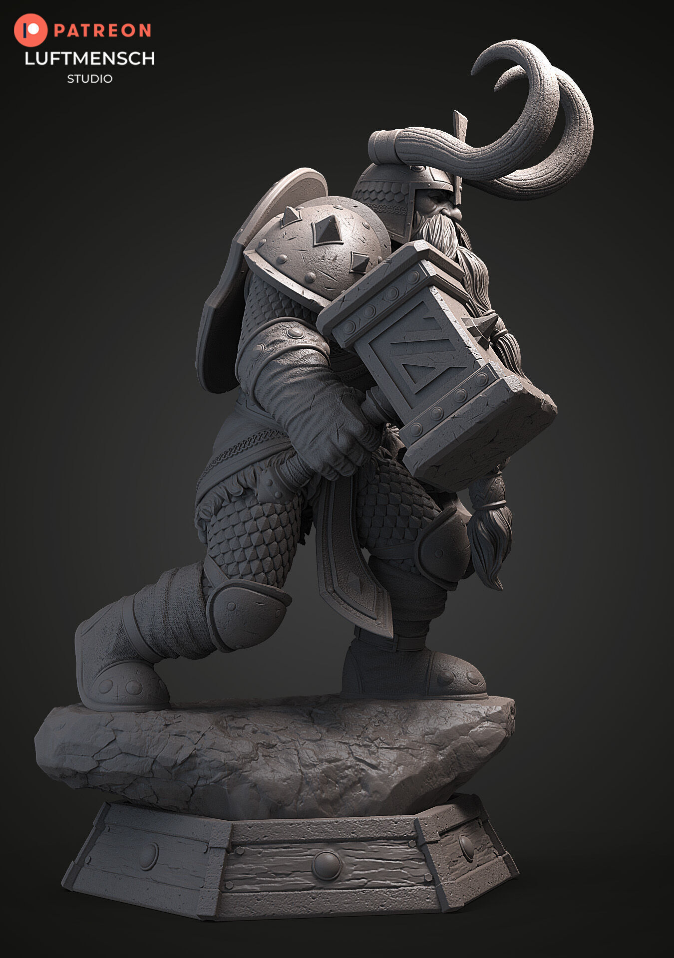 Muradin Bronzebeard STL 3D print model_5