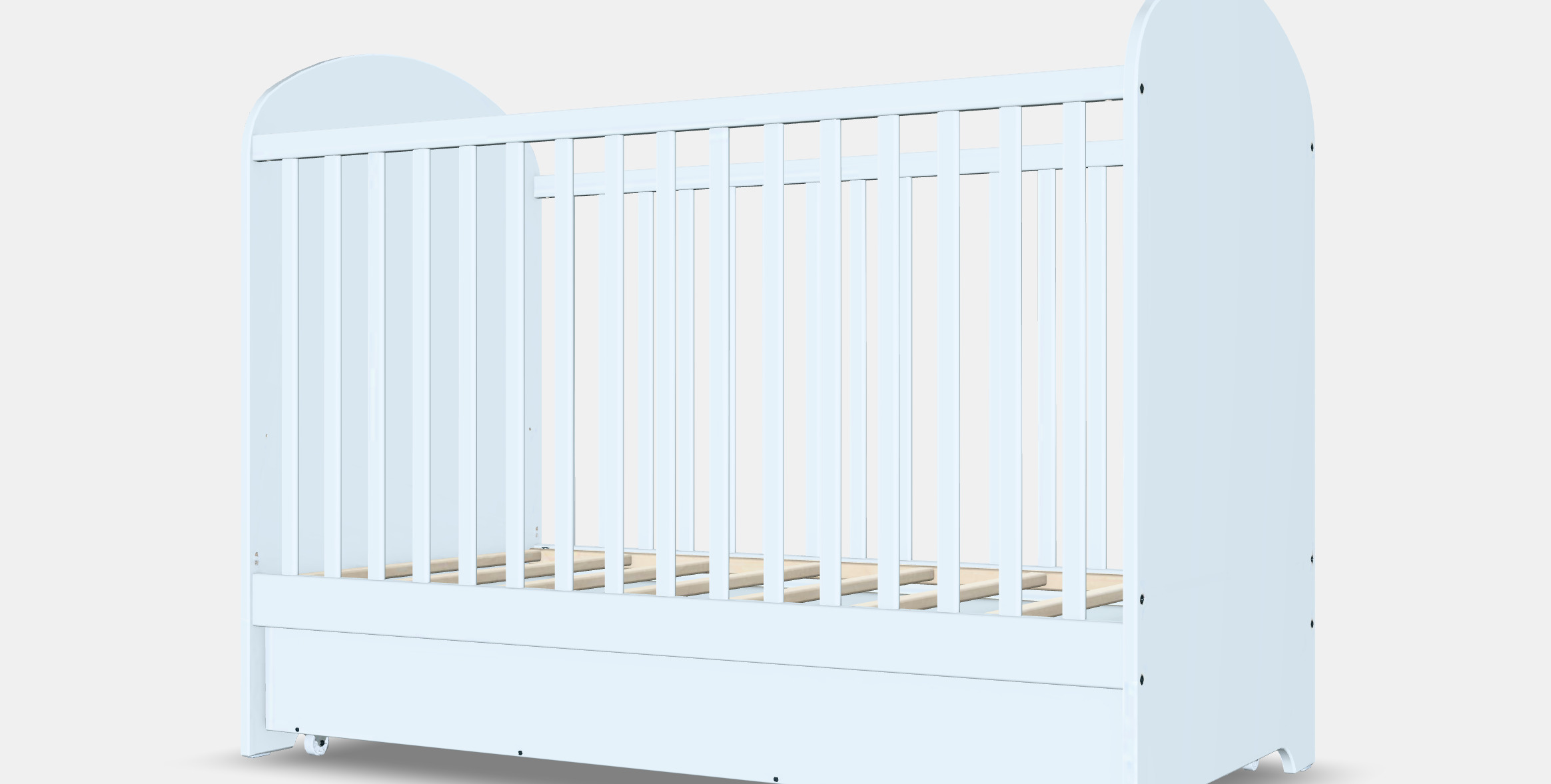 GONATT Cot with drawer 3D model_6