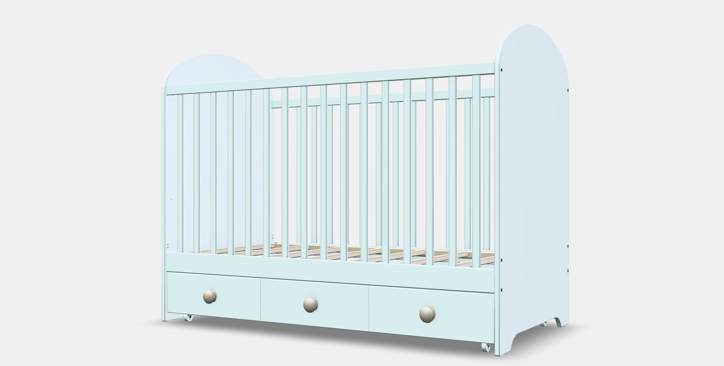 GONATT Cot with drawer 3D model_13
