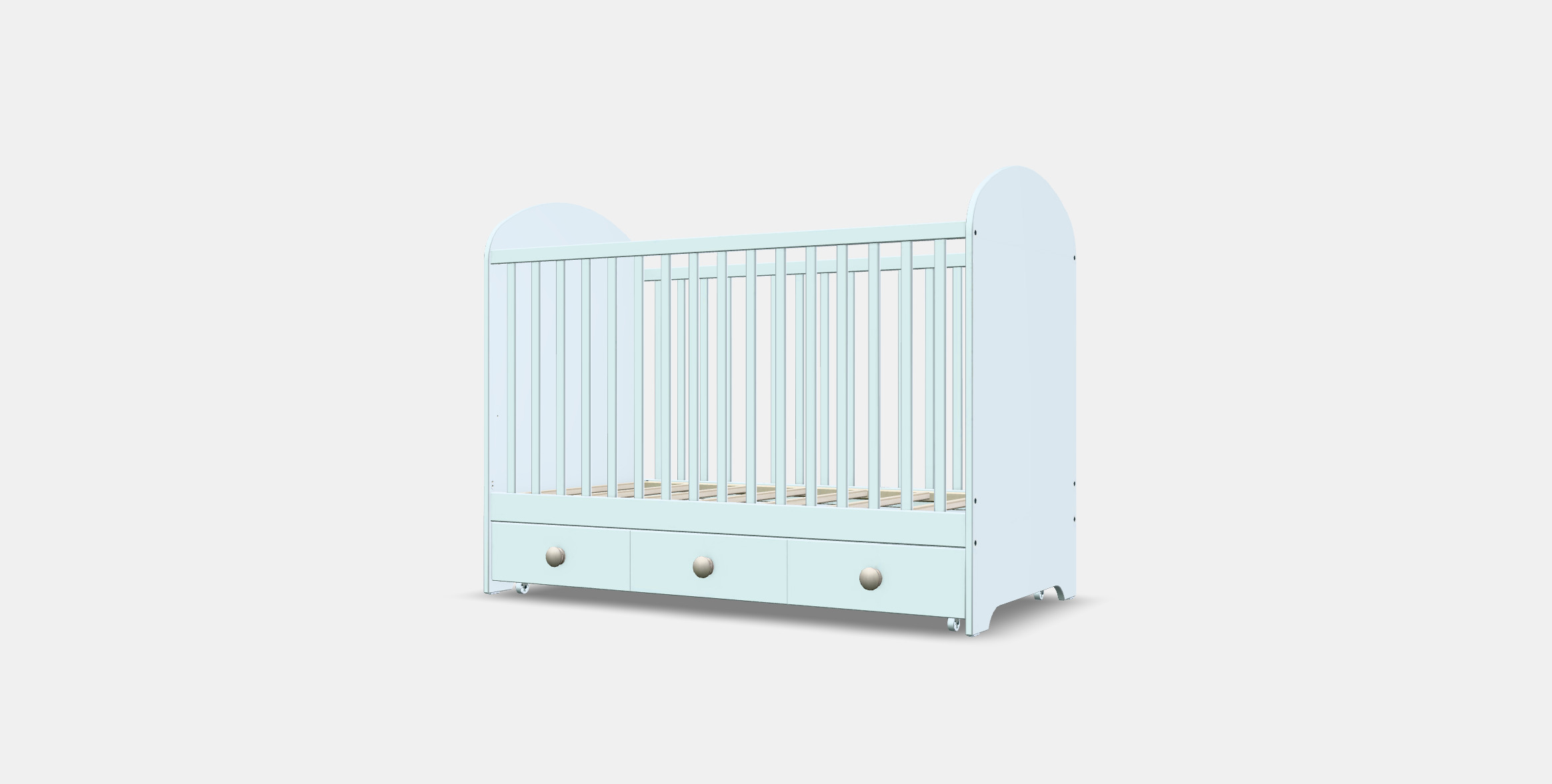 GONATT Cot with drawer 3D model_12