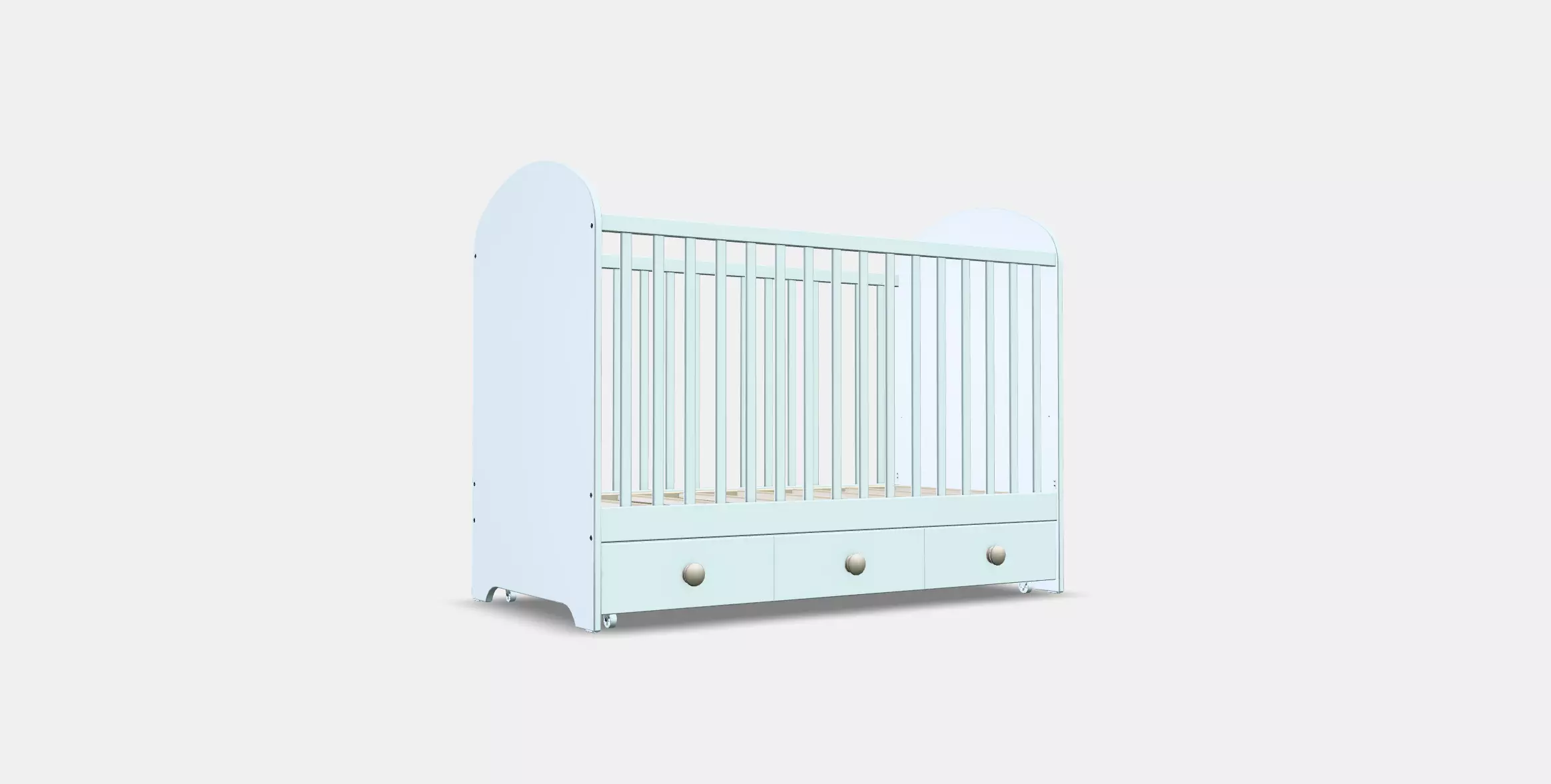 GONATT Cot with drawer 3D model_0