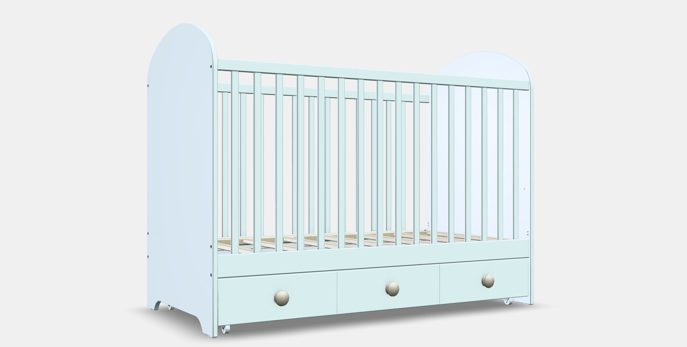 GONATT Cot with drawer 3D model_9