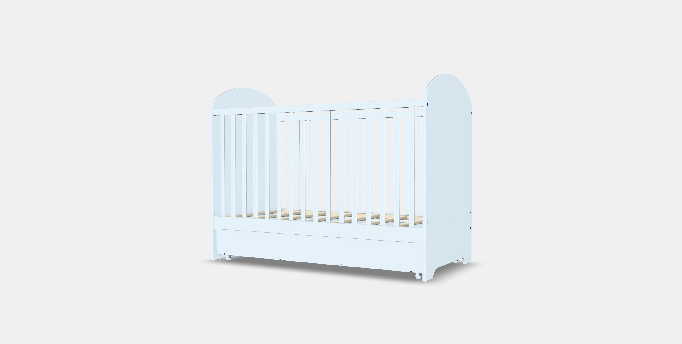 GONATT Cot with drawer 3D model_5