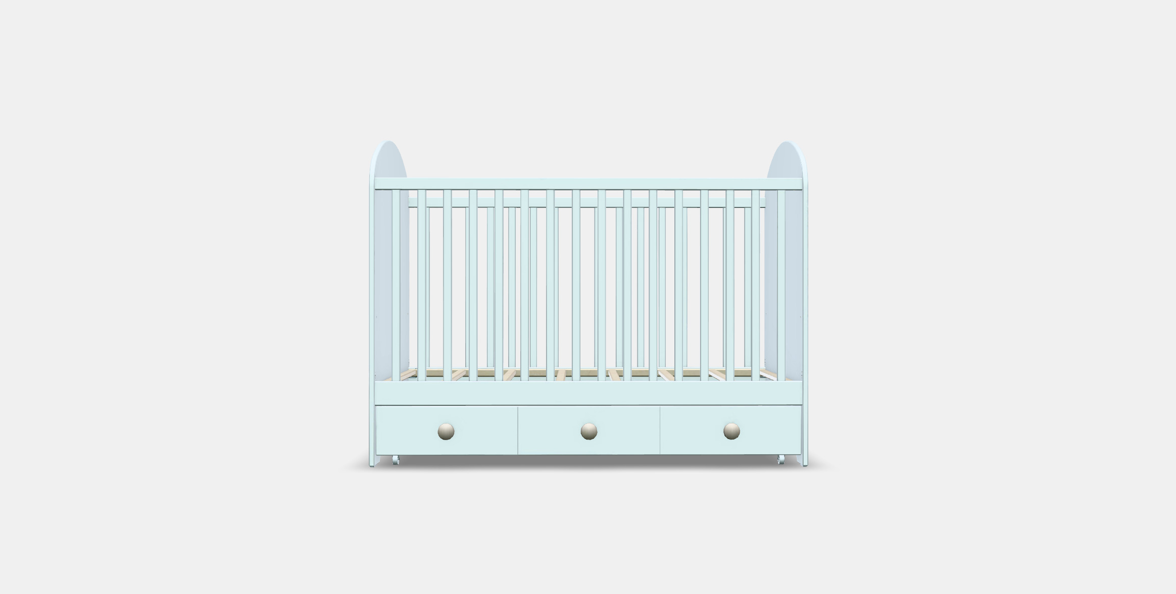 GONATT Cot with drawer 3D model_10