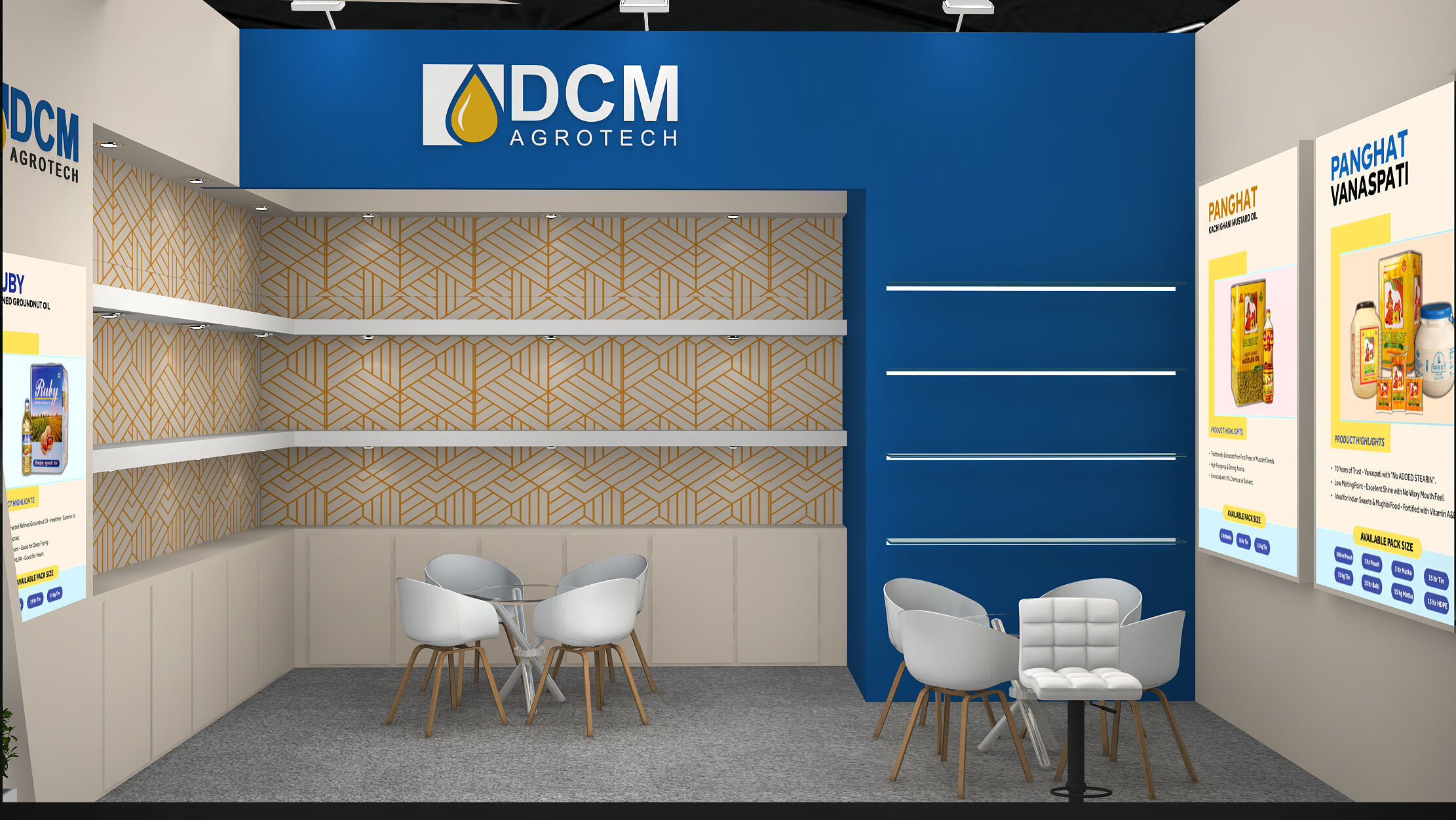 6mtr x 5mtr Exhibition stand design Low-poly 3D model_4