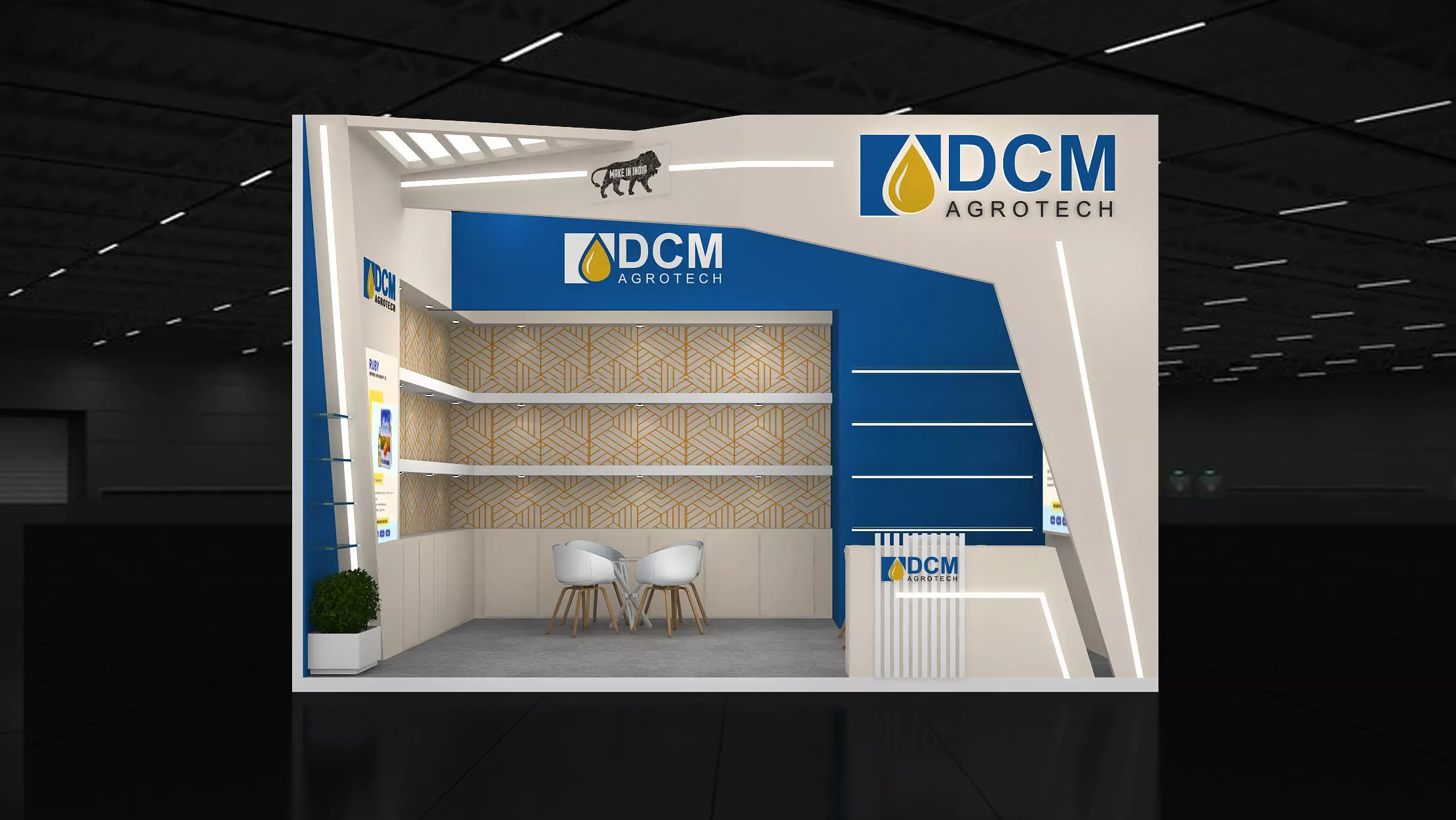 6mtr x 5mtr Exhibition stand design Low-poly 3D model_0