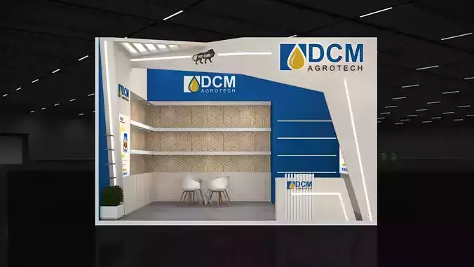 6mtr x 5mtr Exhibition stand design Low-poly 3D model