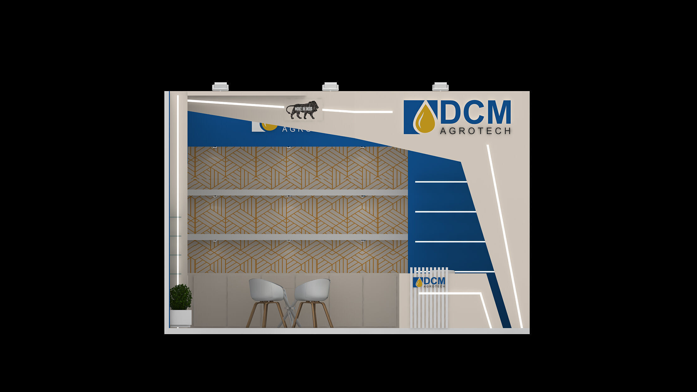 6mtr x 5mtr Exhibition stand design Low-poly 3D model_7