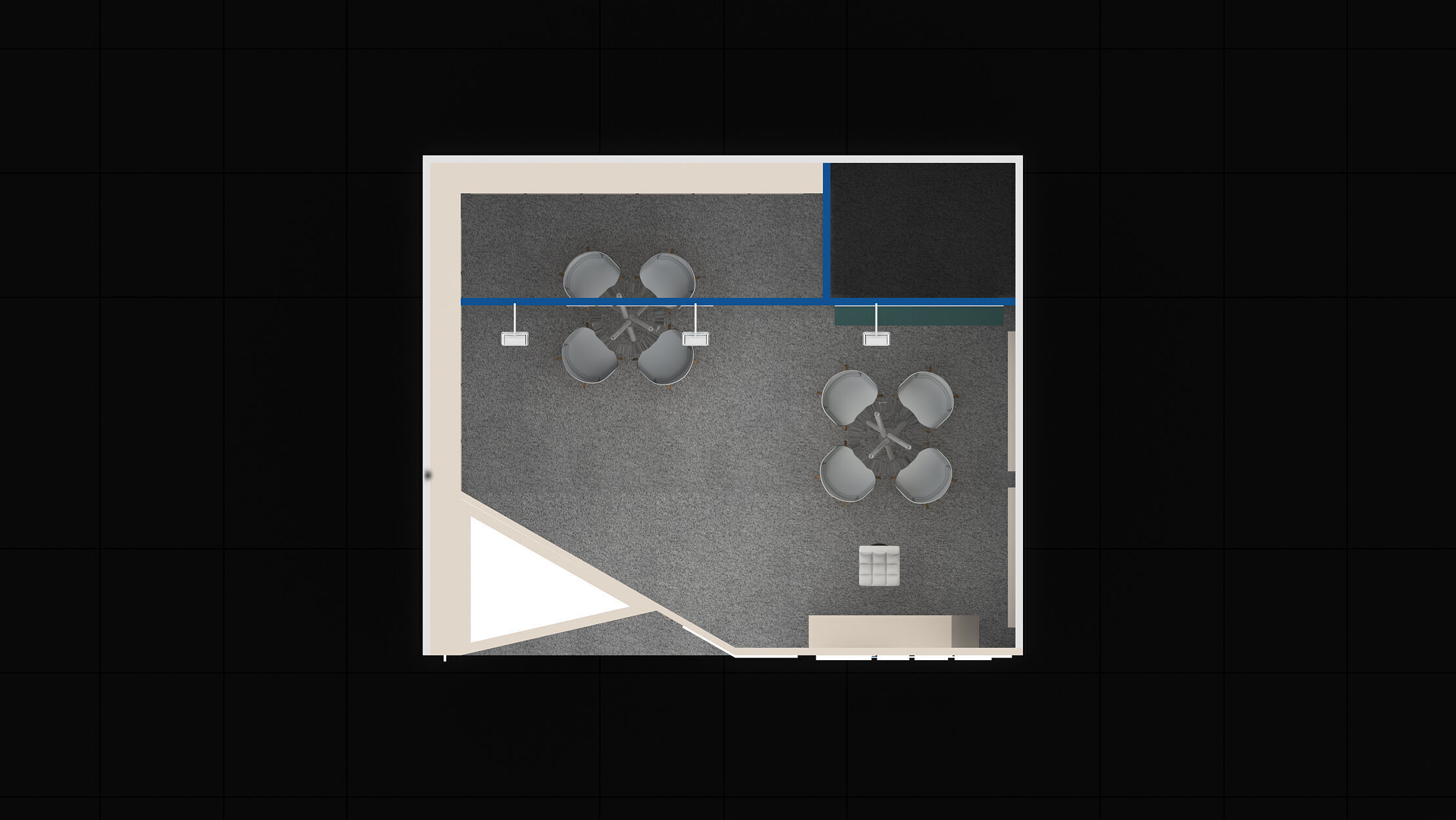 6mtr x 5mtr Exhibition stand design Low-poly 3D model_6