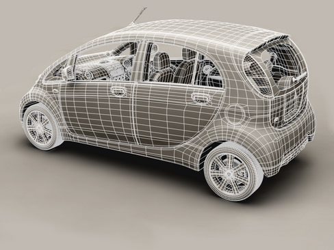 Mitsubishi i i MIEV 3D model_11