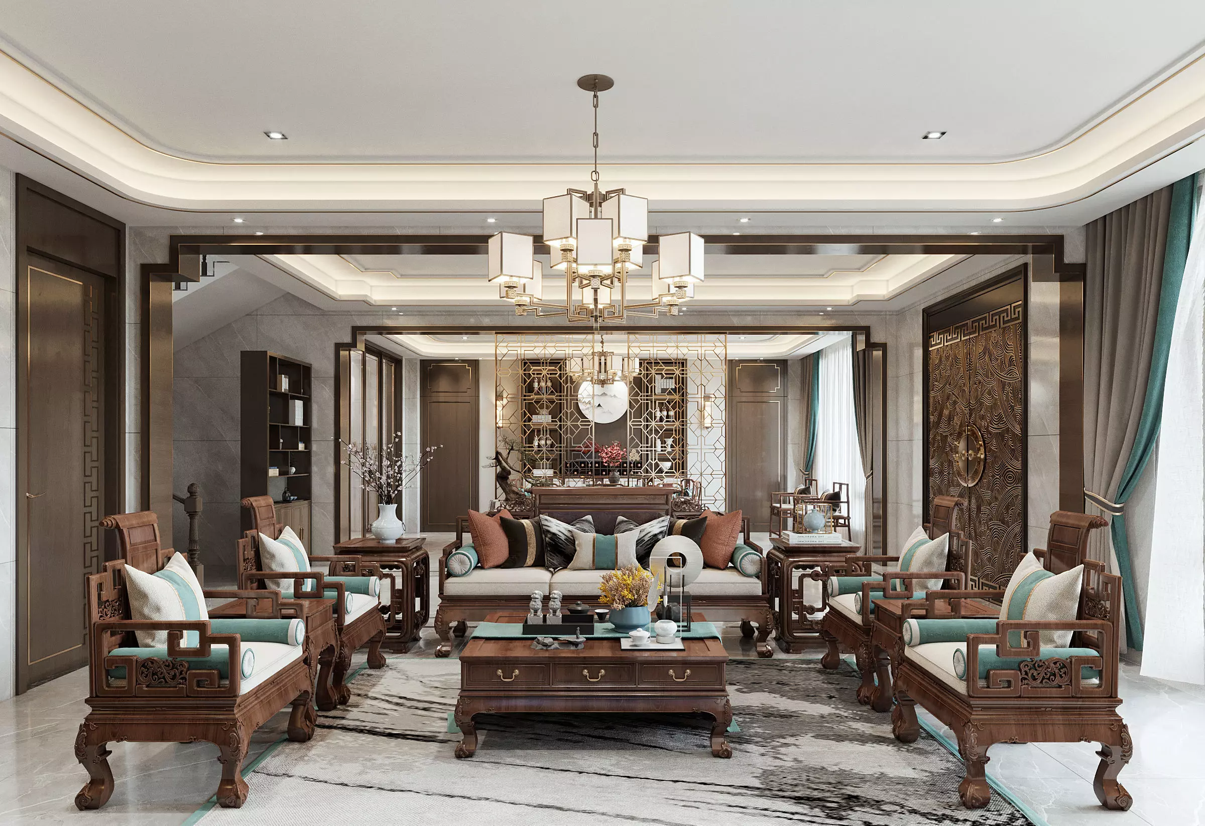 chinese apartment interior 3D model